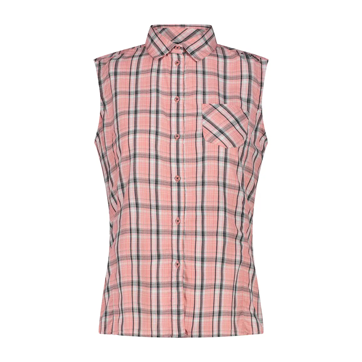 Sleeveless check shirt for women CMP