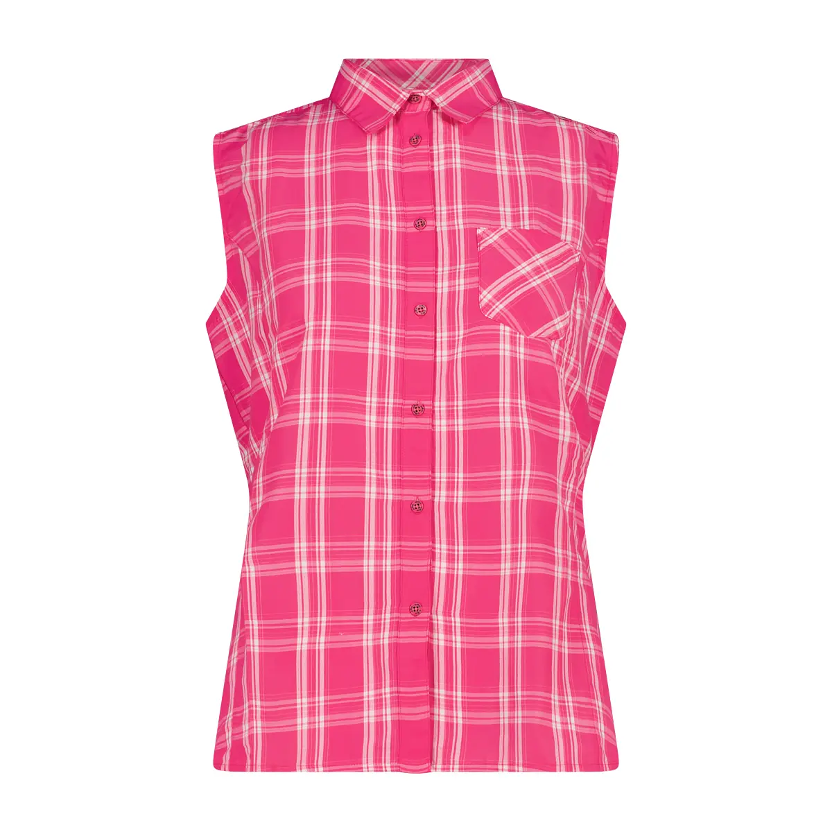 Ärmellose Damen-karierte Bluse CMP