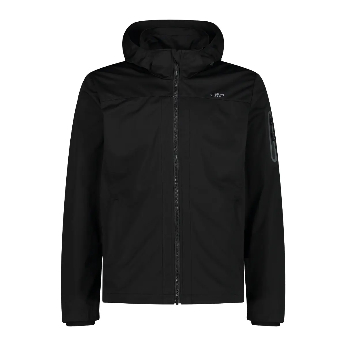 Cmp Men's Noir Zipped Hooded Hiking Jacket