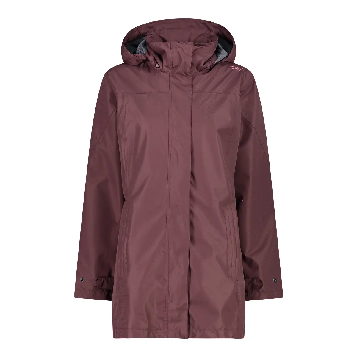 Damen wasserdichte Regenjacke mit Druckknöpfen und Kapuze CMP