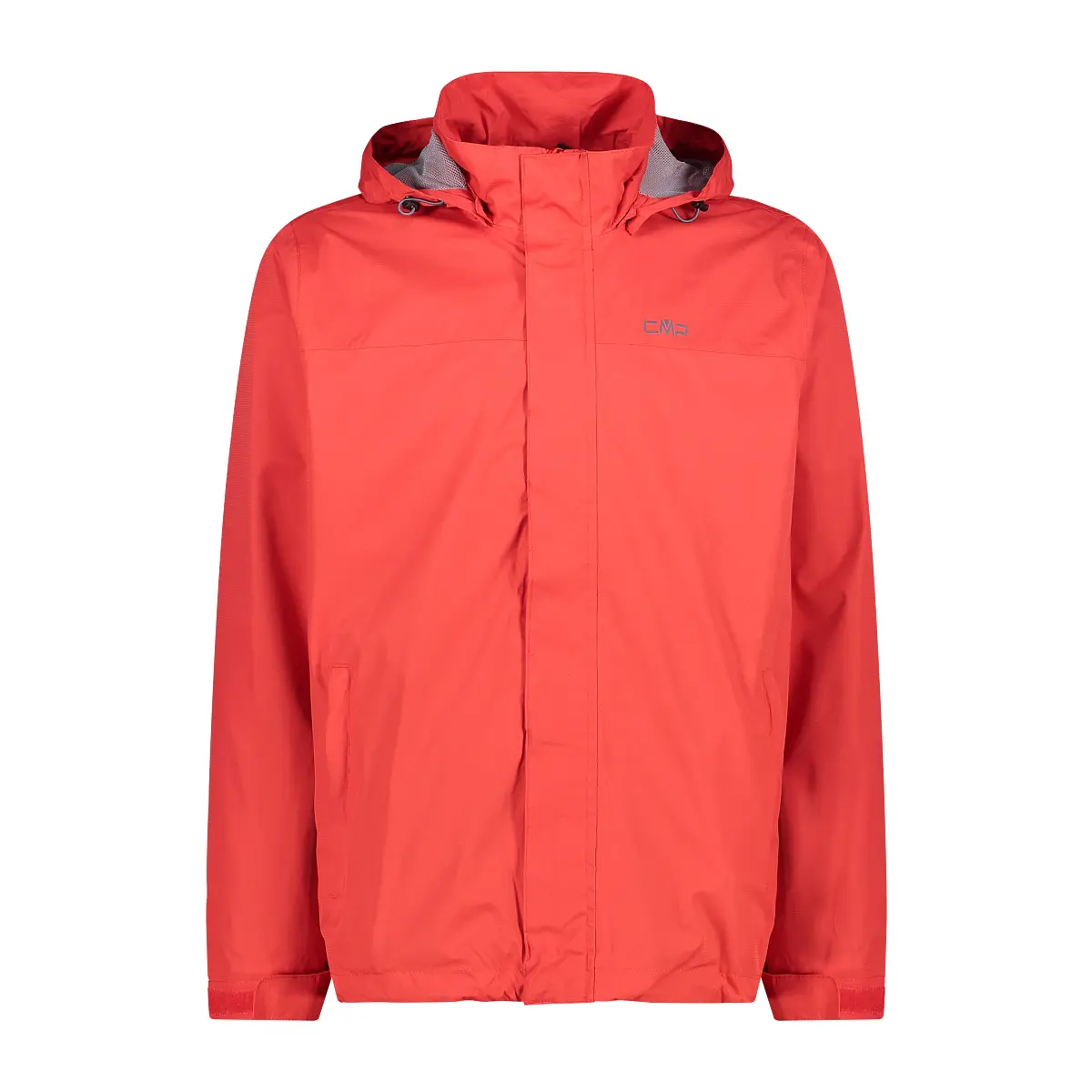 Cmp Men's Orange Waterproof Hooded Jacket Snaps