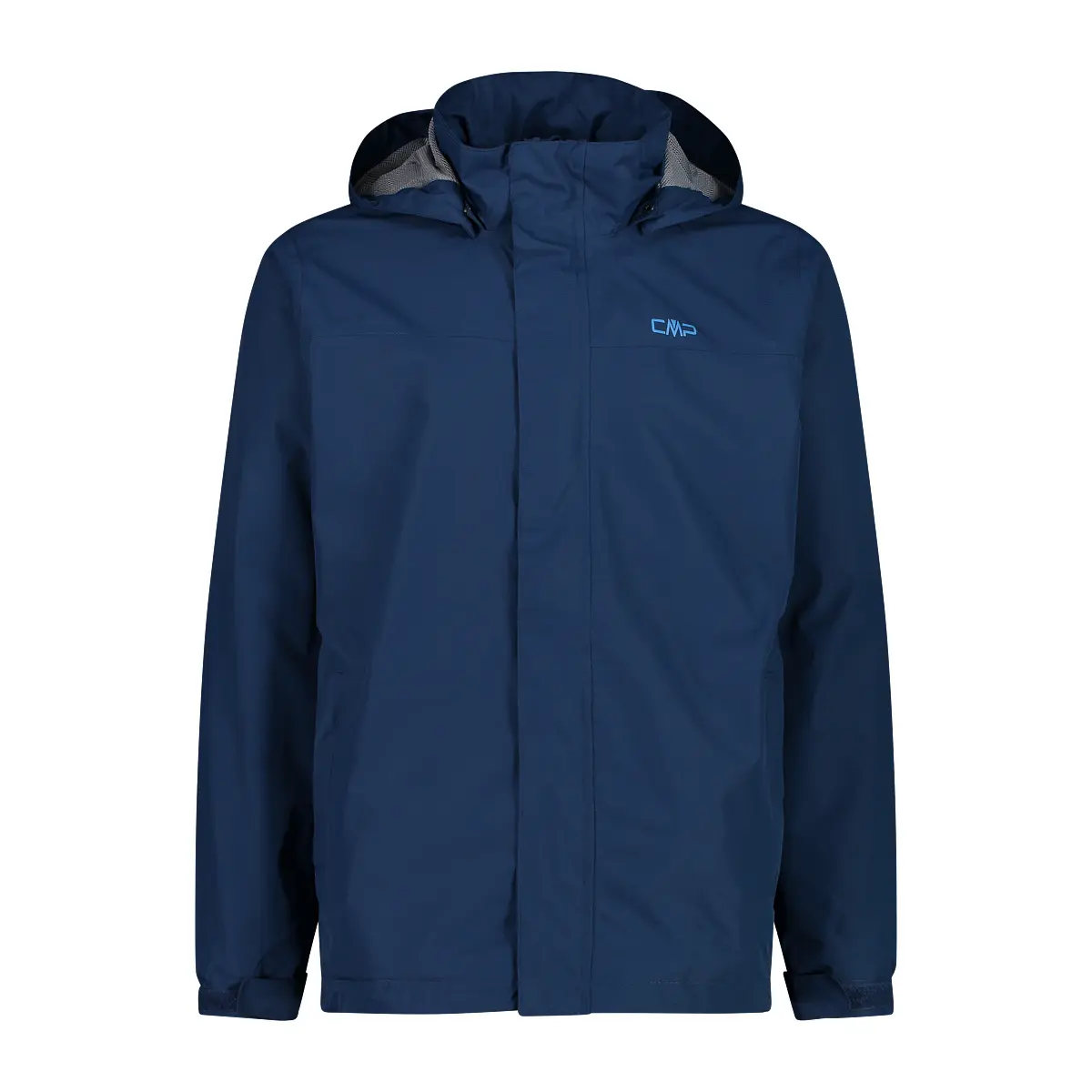 Cmp Men's Bleu Waterproof Hooded Jacket Snaps