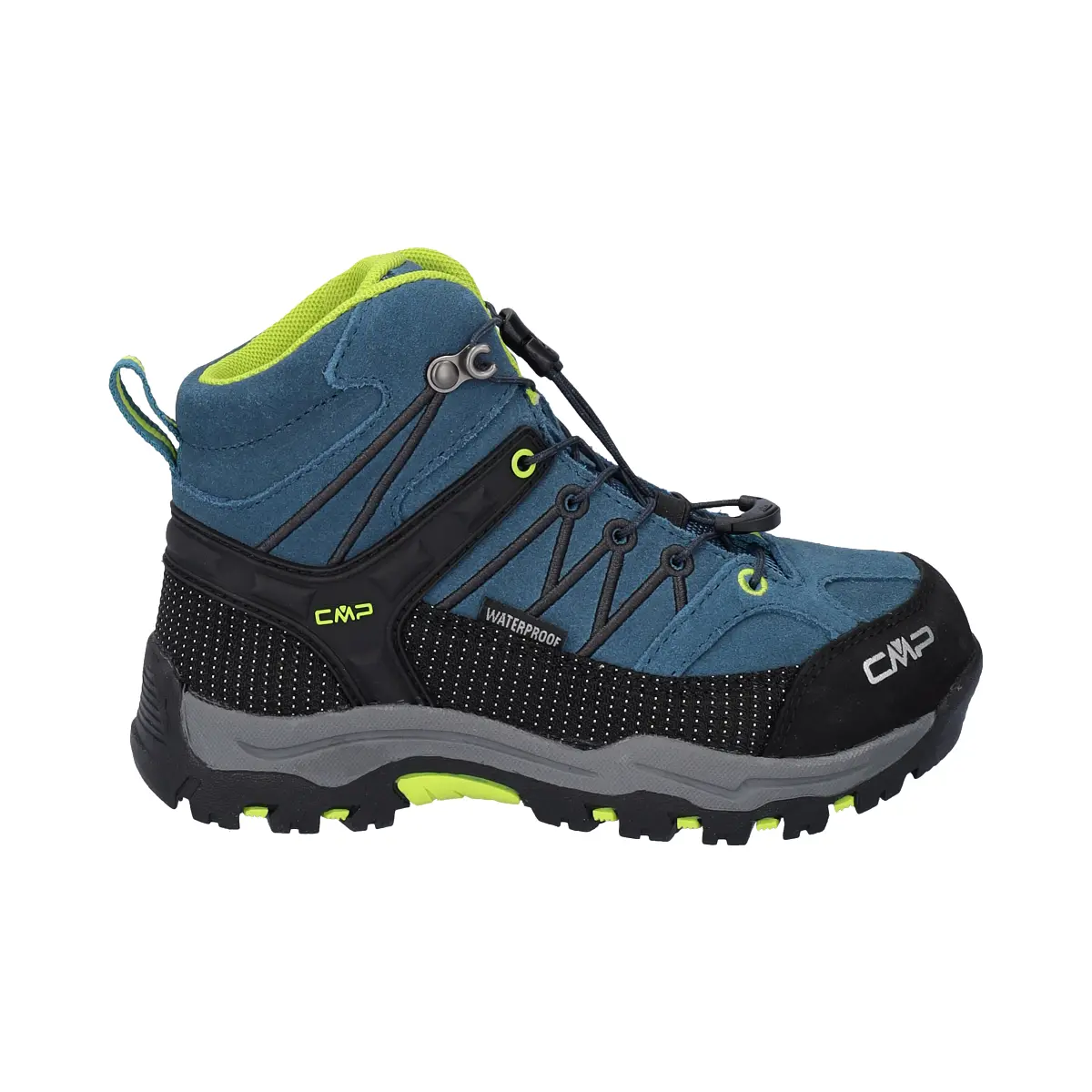 Cmp Boys Bleu Mid Hiking Trainers For Children Rigel Waterproof