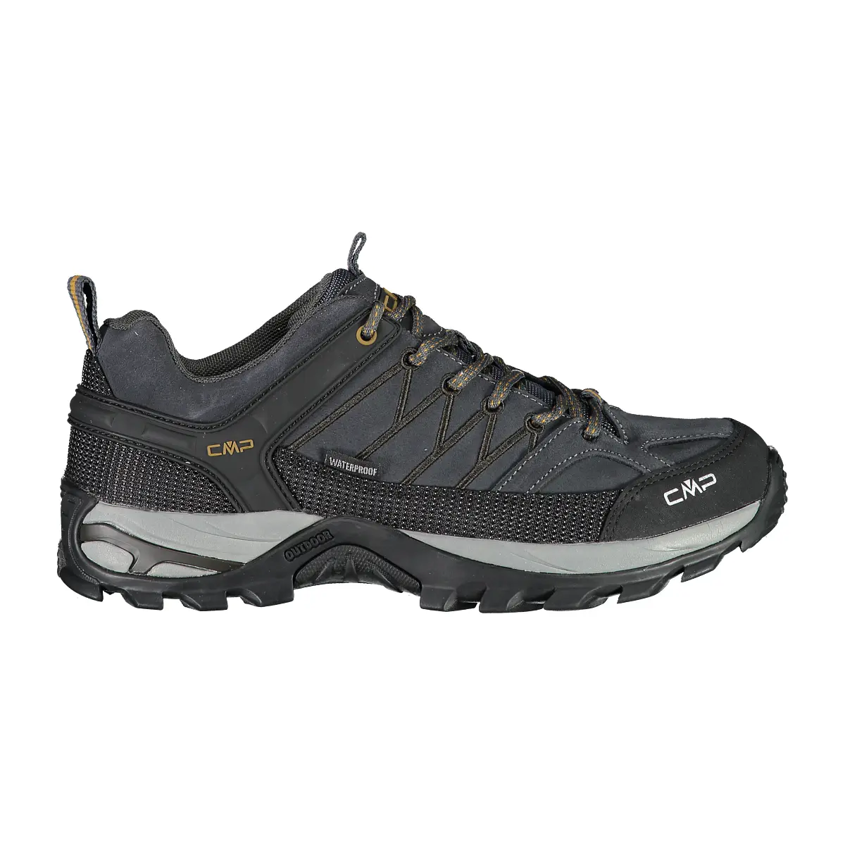 Cmp Men's Gris Low Hiking Trainers Rigel Waterprof