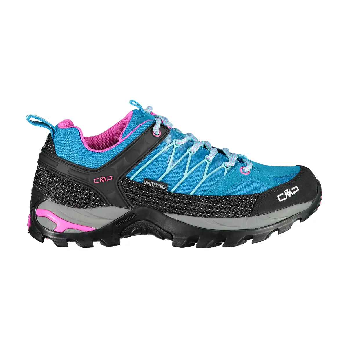 Cmp Women's Bleu Low Hiking Trainers For Rigel Waterprof