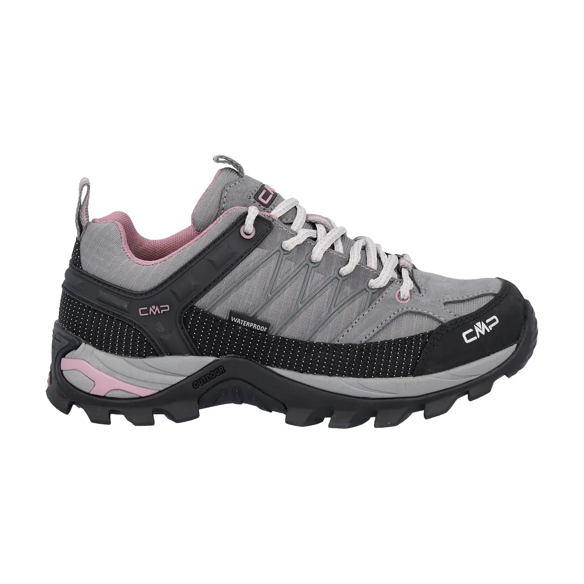 Cmp Women's Gris Low Hiking Trainers For Rigel Waterprof