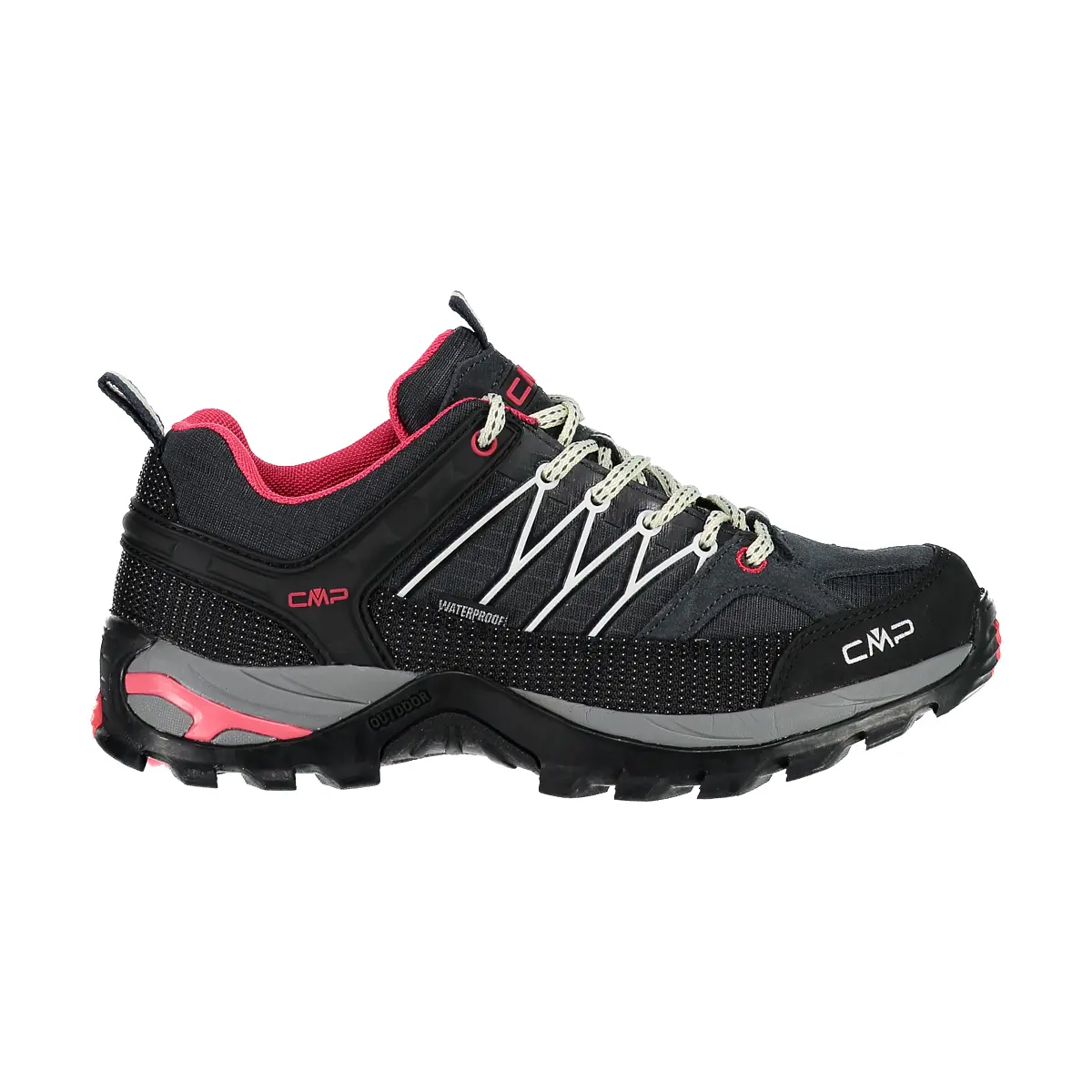 Cmp Women's Gris Low Hiking Trainers For Rigel Waterprof