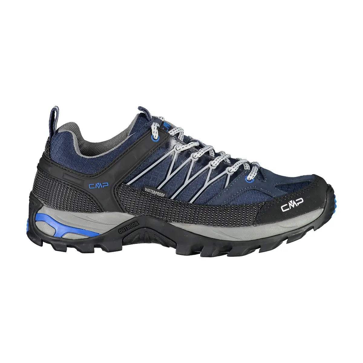 Cmp Men's Bleu Low Hiking Trainers Rigel Waterprof