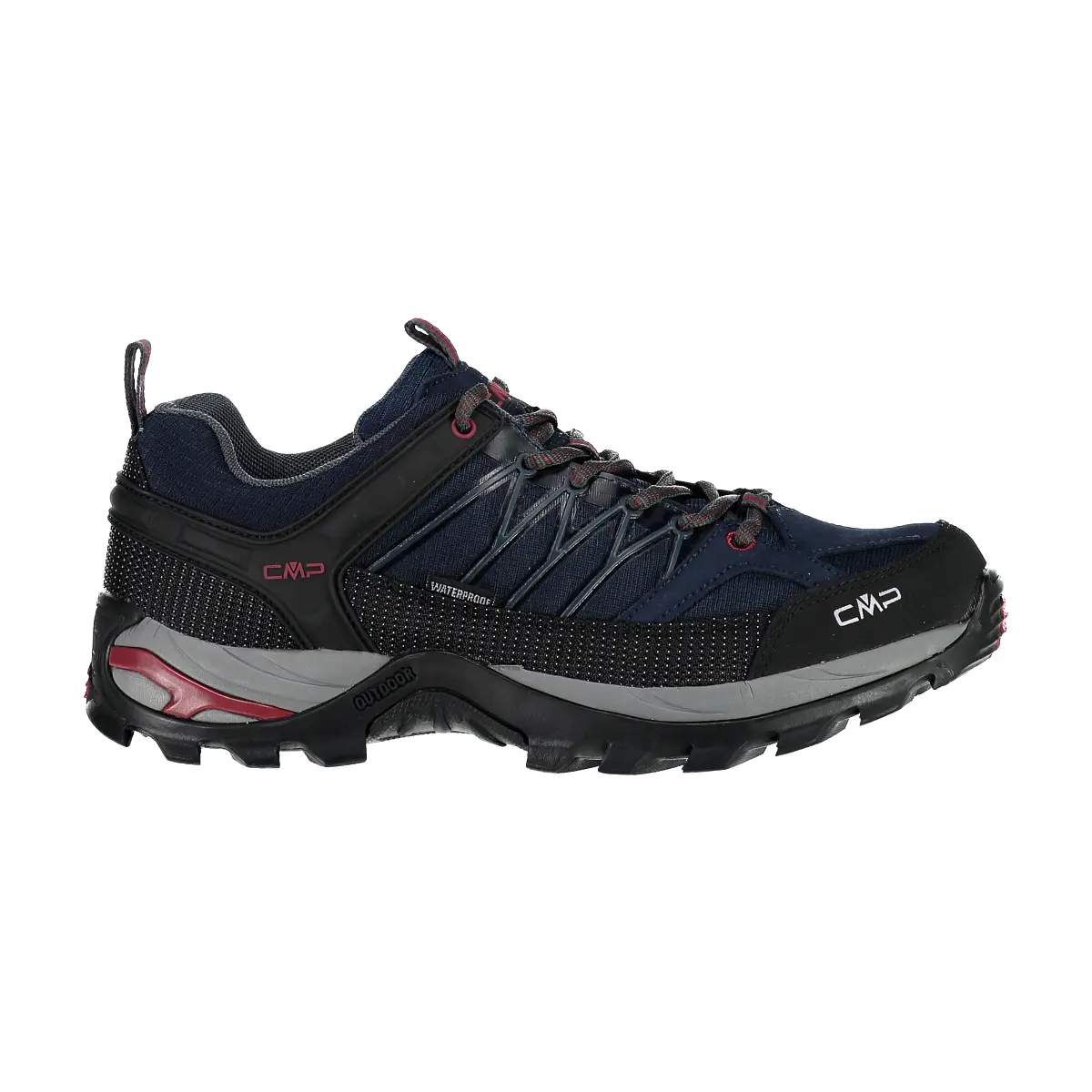 Cmp Men's Gris Low Hiking Trainers Rigel Waterprof