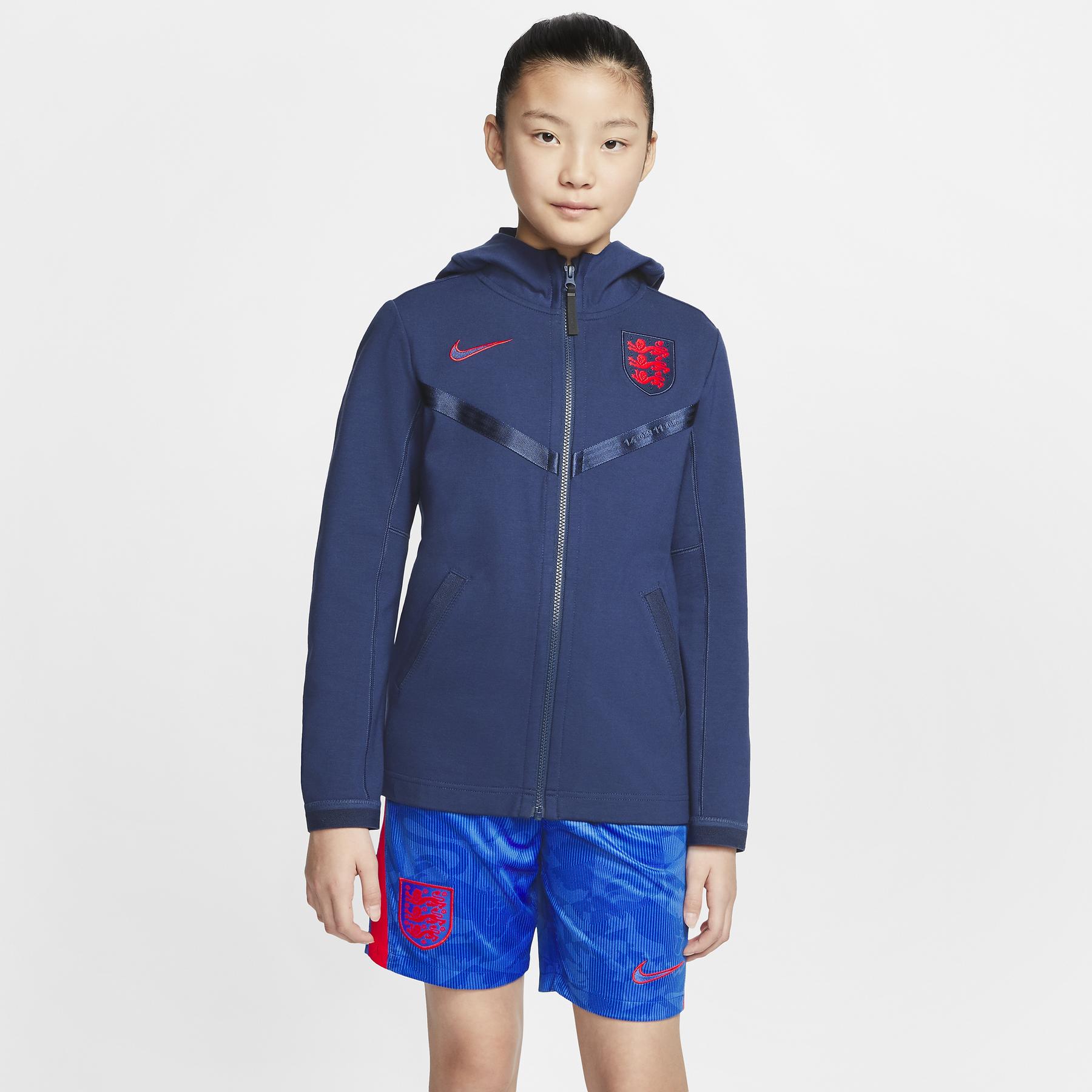 Felpa con cappuccio a zip per bambini Angleterre Tech