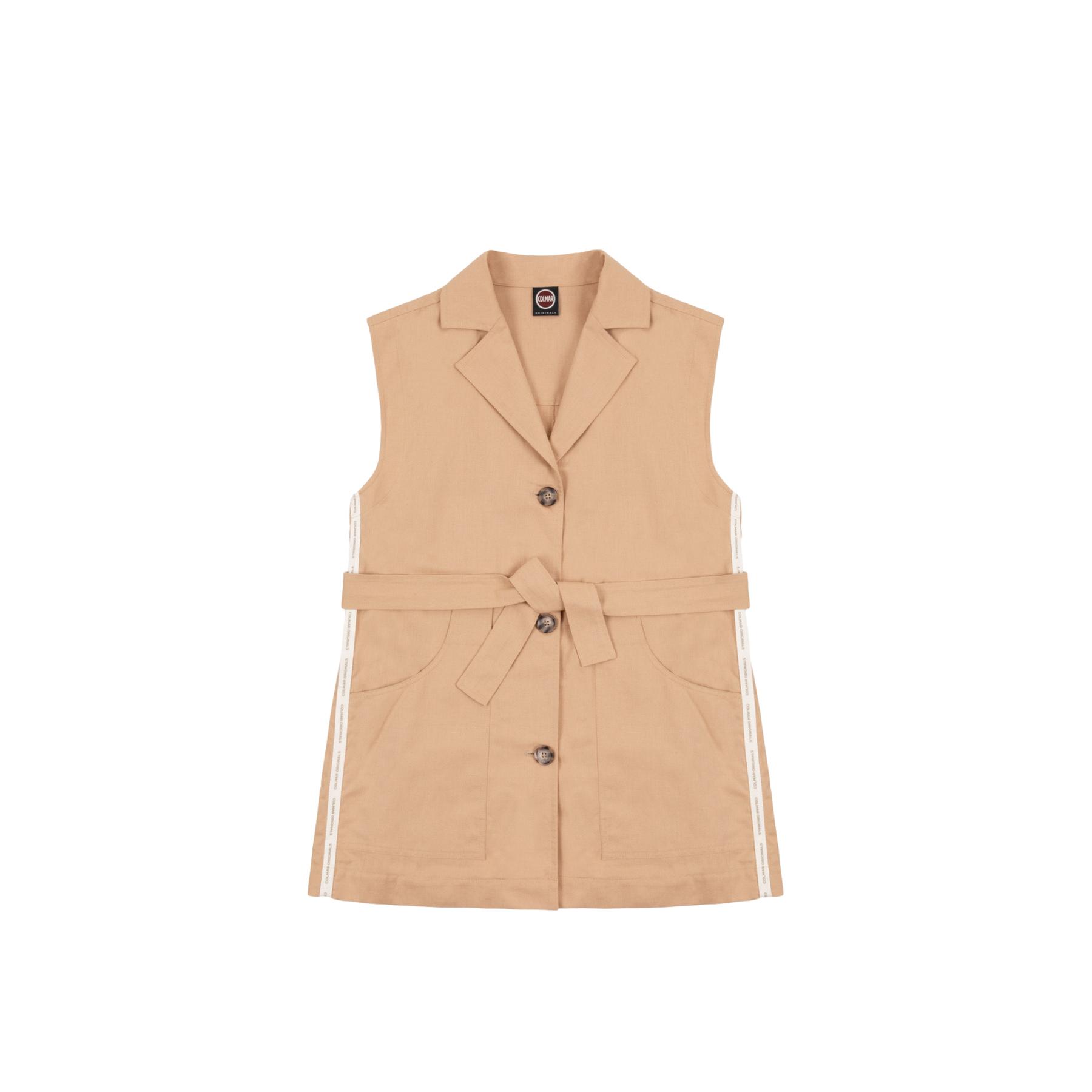 Camicia senza maniche in lino donna  84261ZAS5 1ZA