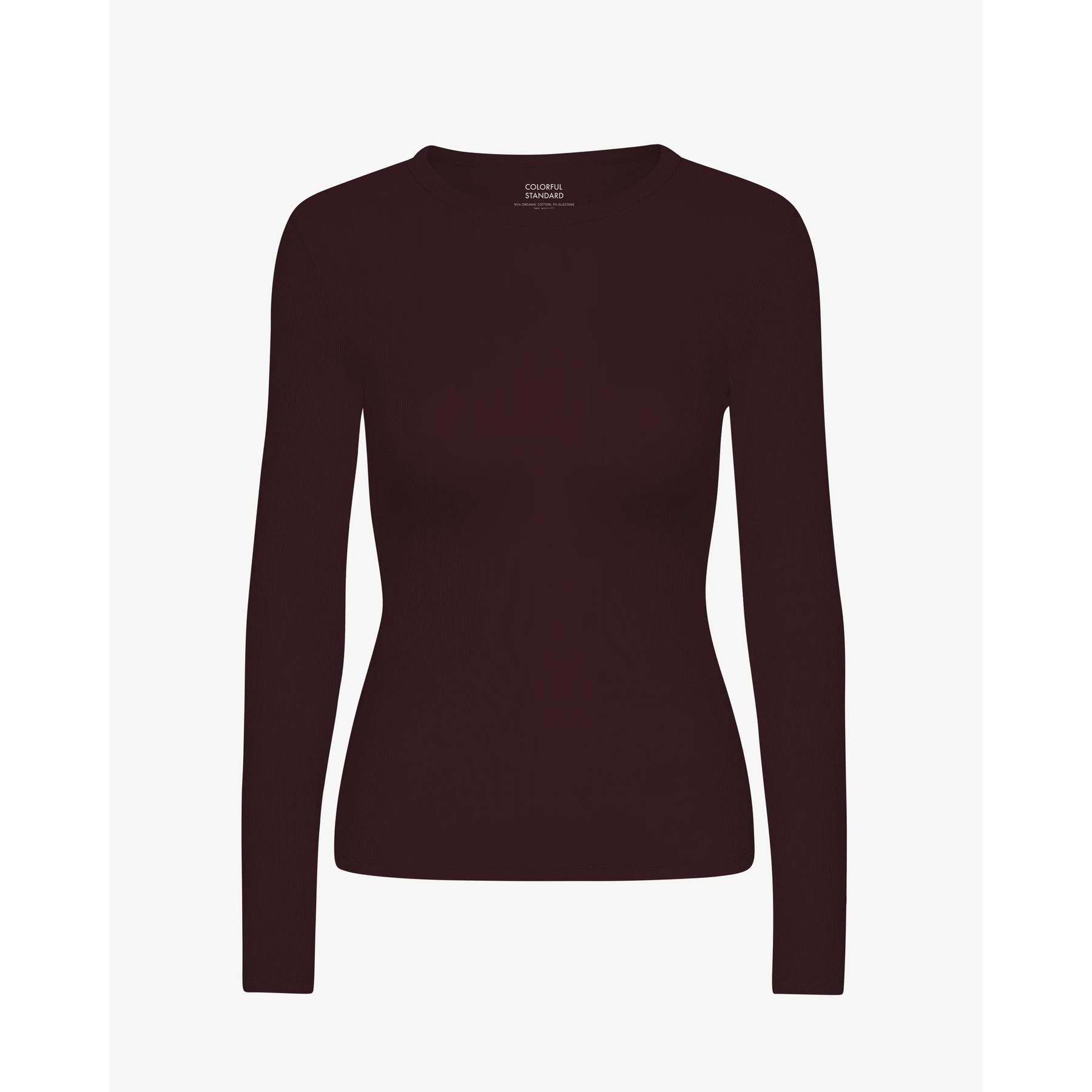 5602991151058 - Langarmshirt Organic Oxblood Red