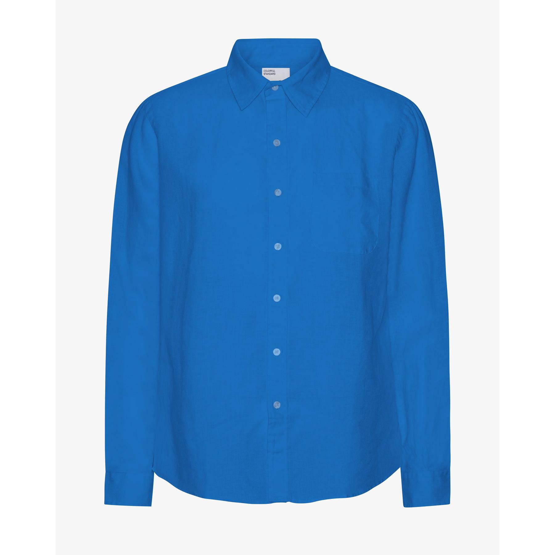 Camicia di lino  Pacific Blue