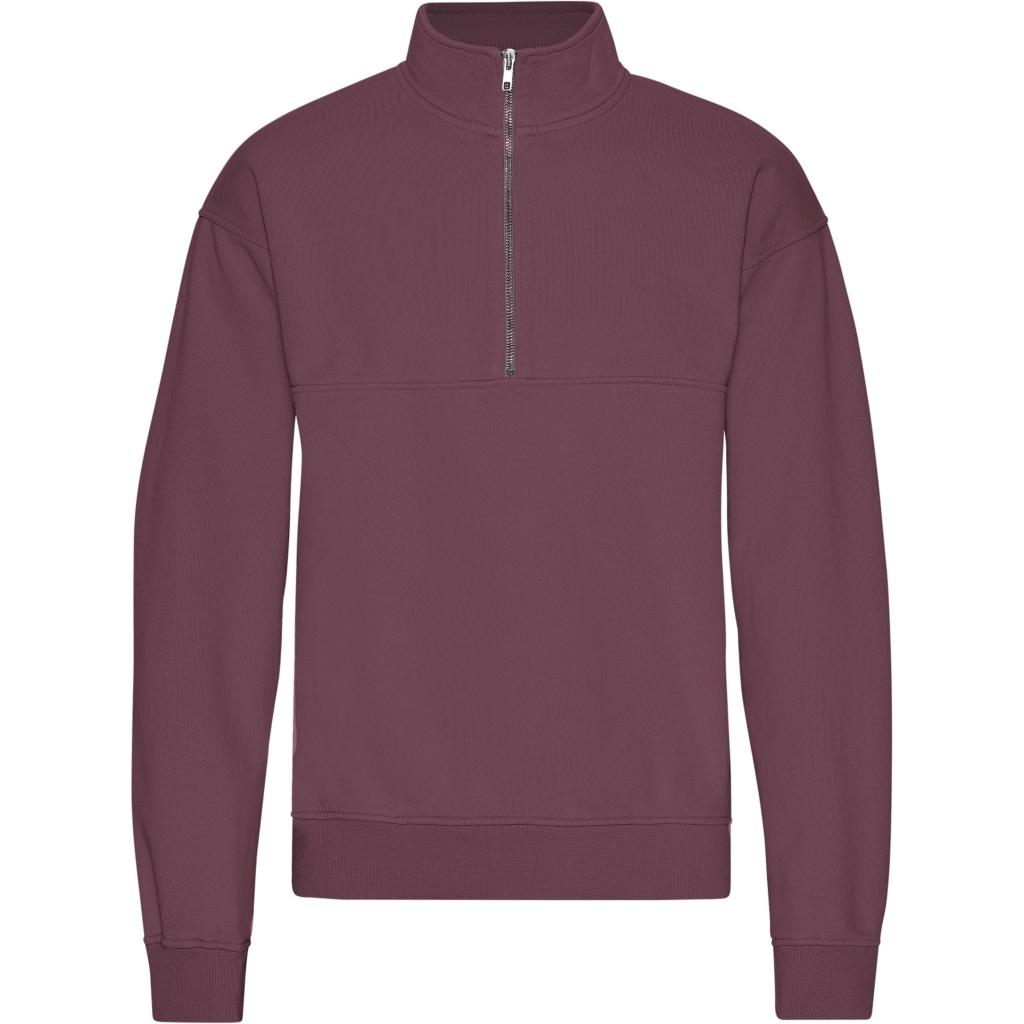 5602991100995 - Sweatshirt 1 4 Reißverschluss Organic Dusty Plum