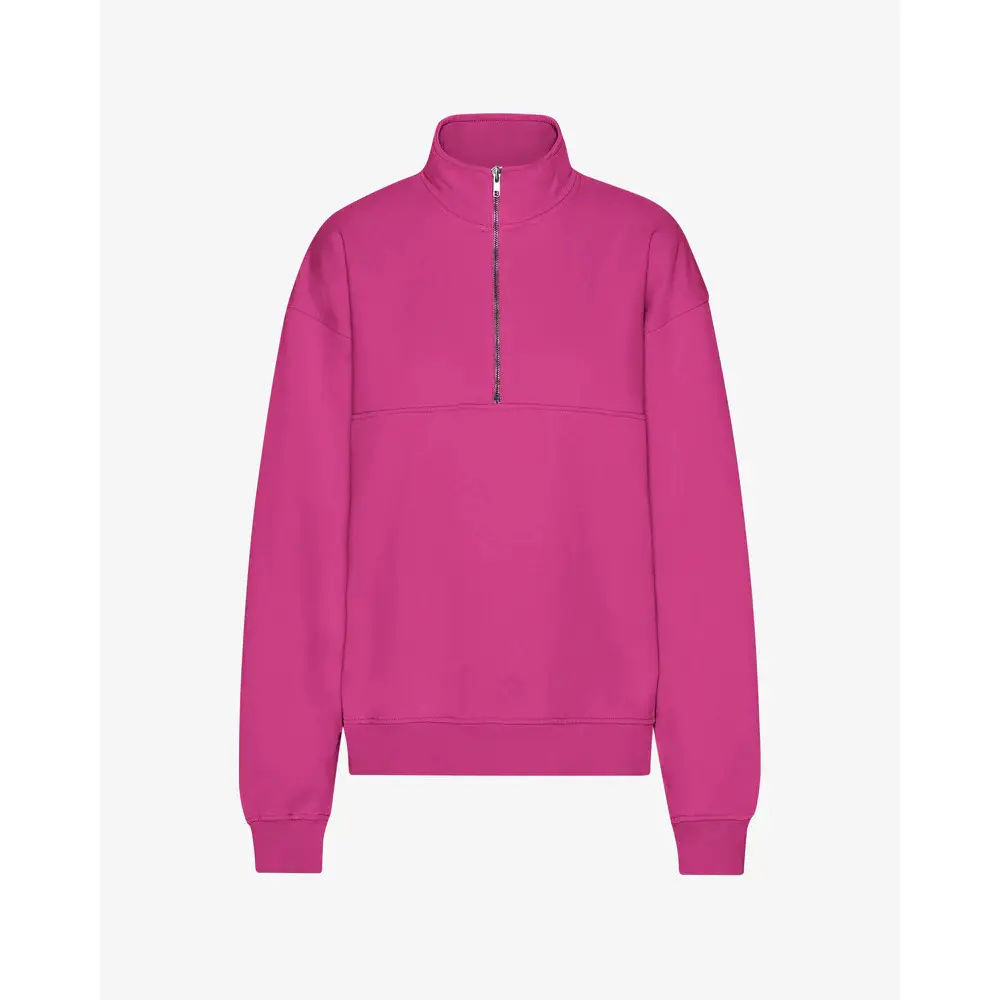 5602991134105 - Merinopullover mit 1 4 Reißverschluss Magenta Blaze