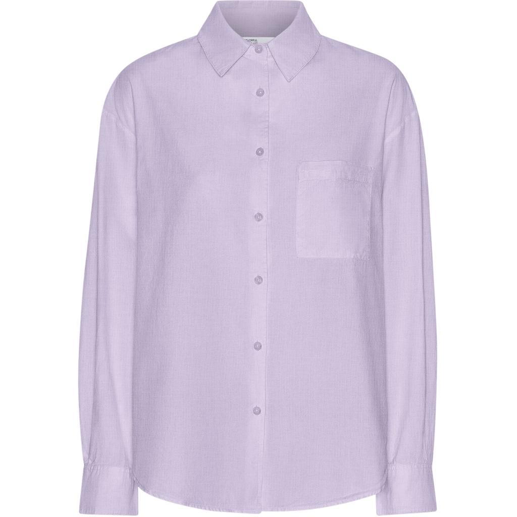 Camicia pesante oversize da donna  Organic Soft Lavender