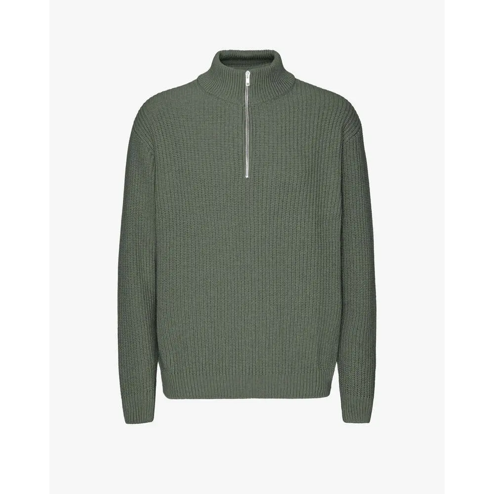 5602991138851 - Merinopullover mit 1 4 Reißverschluss Dusty Olive