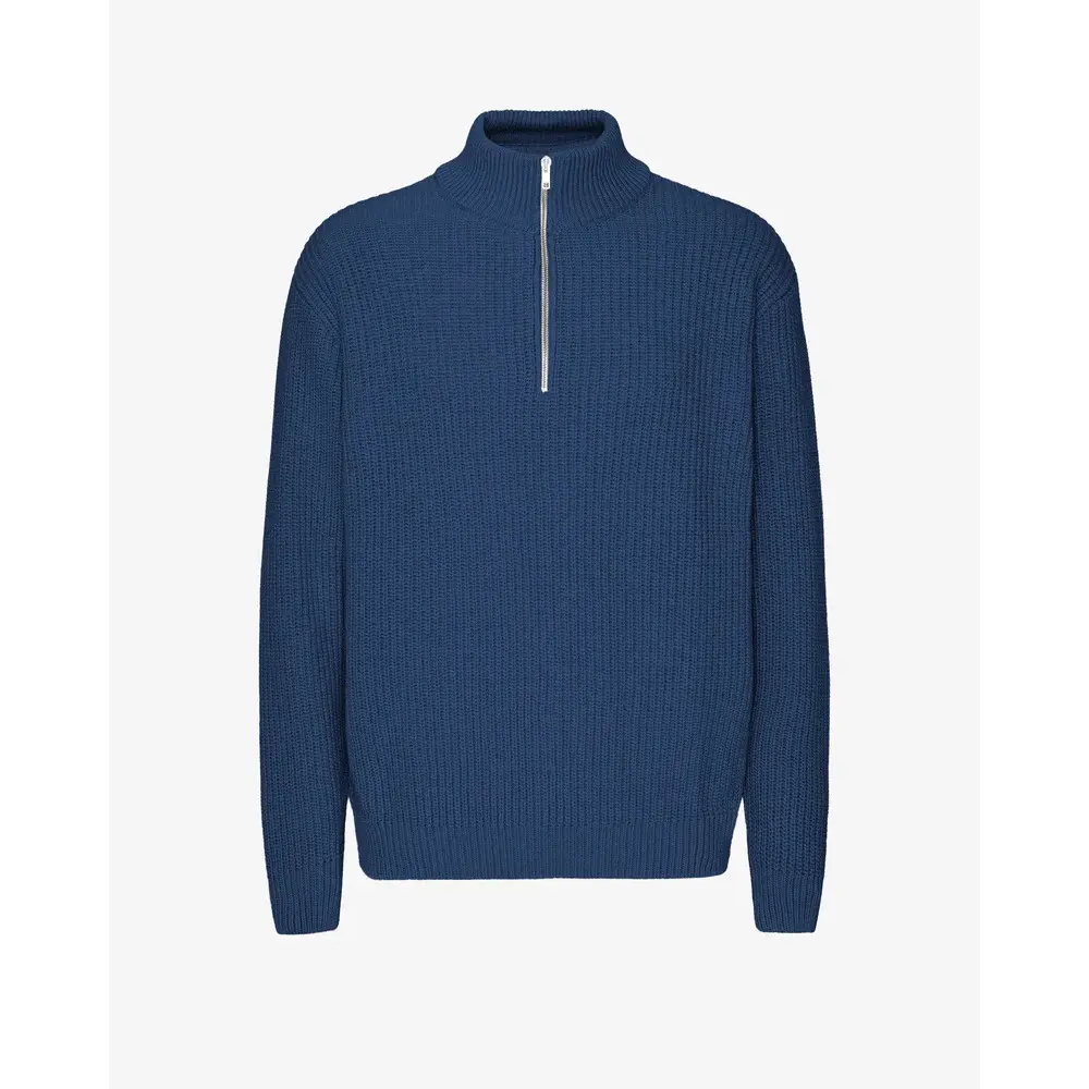 5602991139674 - Merinopullover mit 1 4 Reißverschluss Marine Blue
