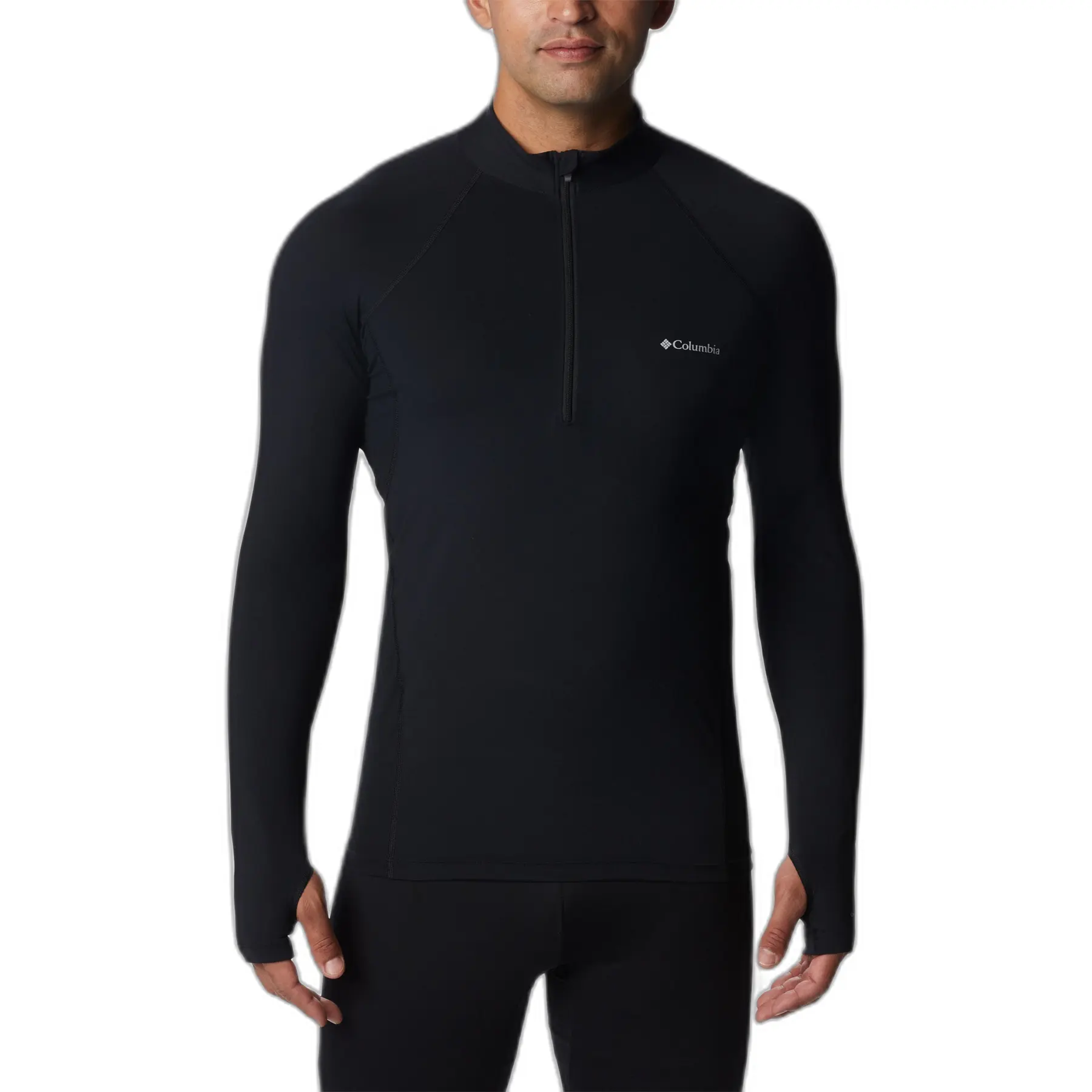 1/2 Zip Langarmtrikot halbdickes Stretchmaterial Columbia