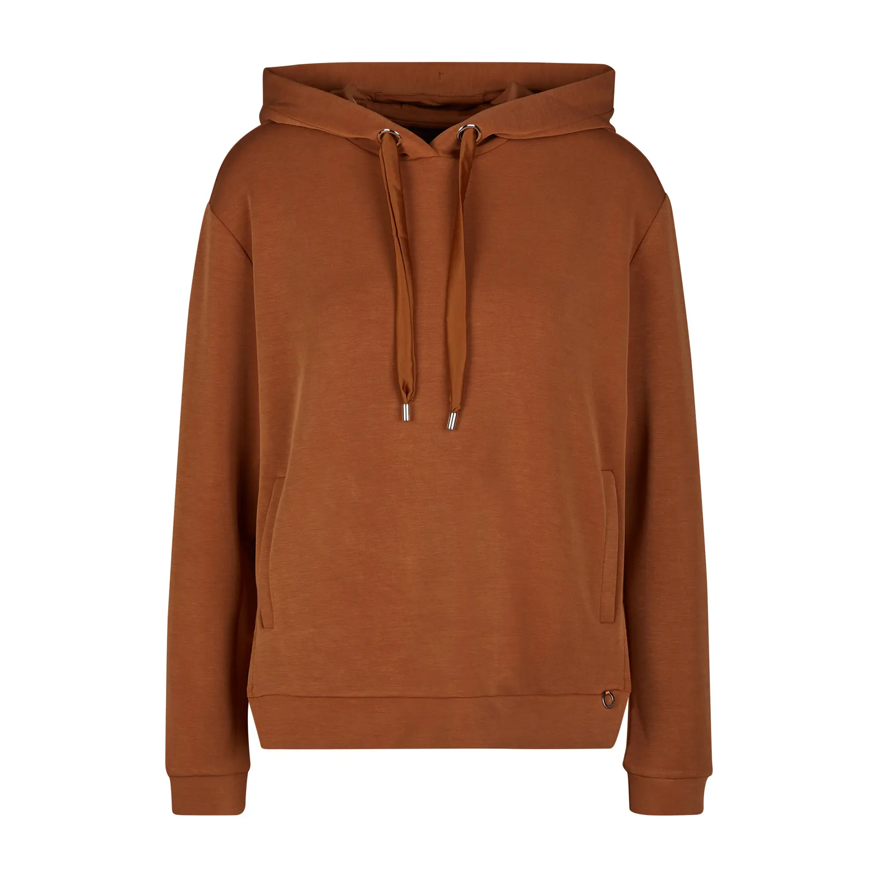 Felpa con cappuccio scintillante fluida con tasche italiane donna COMMA