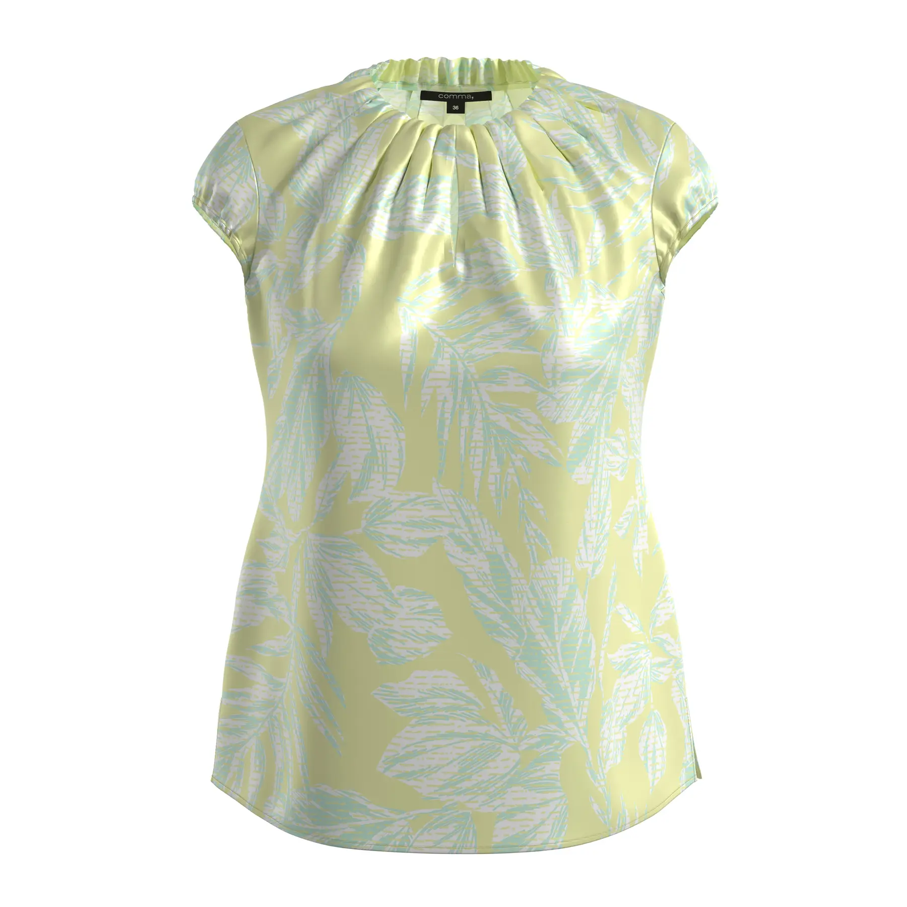 Blouse met print over de hele oppervlakte voor dames COMMA