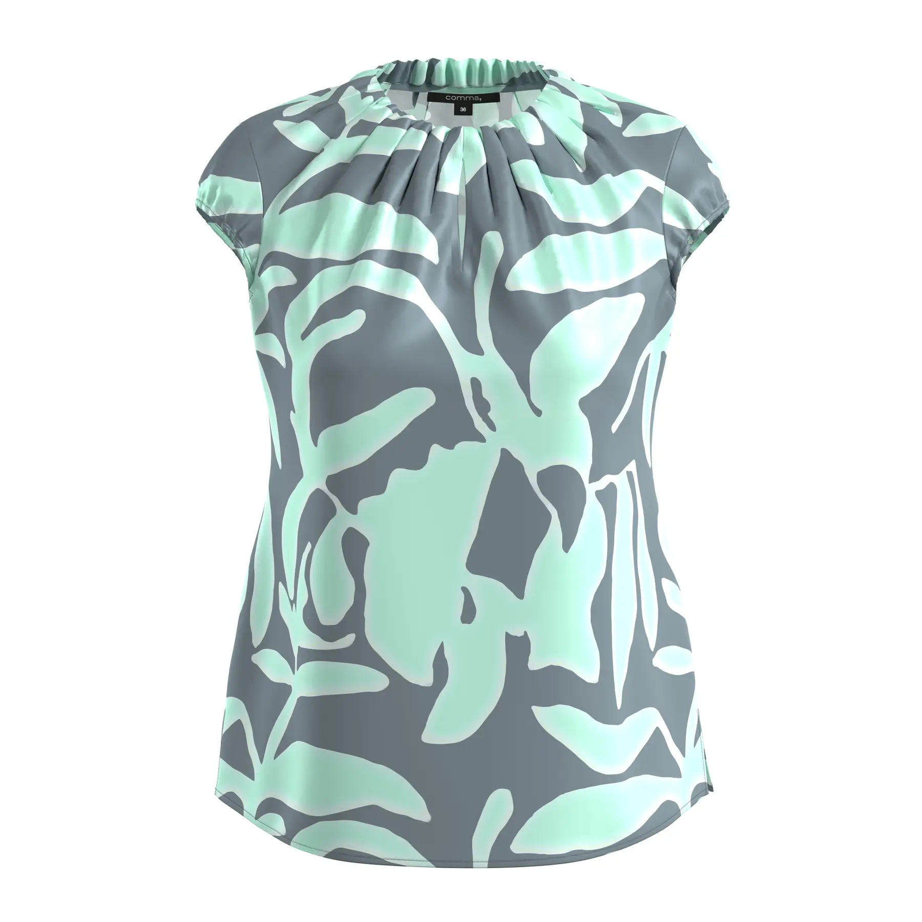 Blouse met print over de hele oppervlakte voor dames COMMA