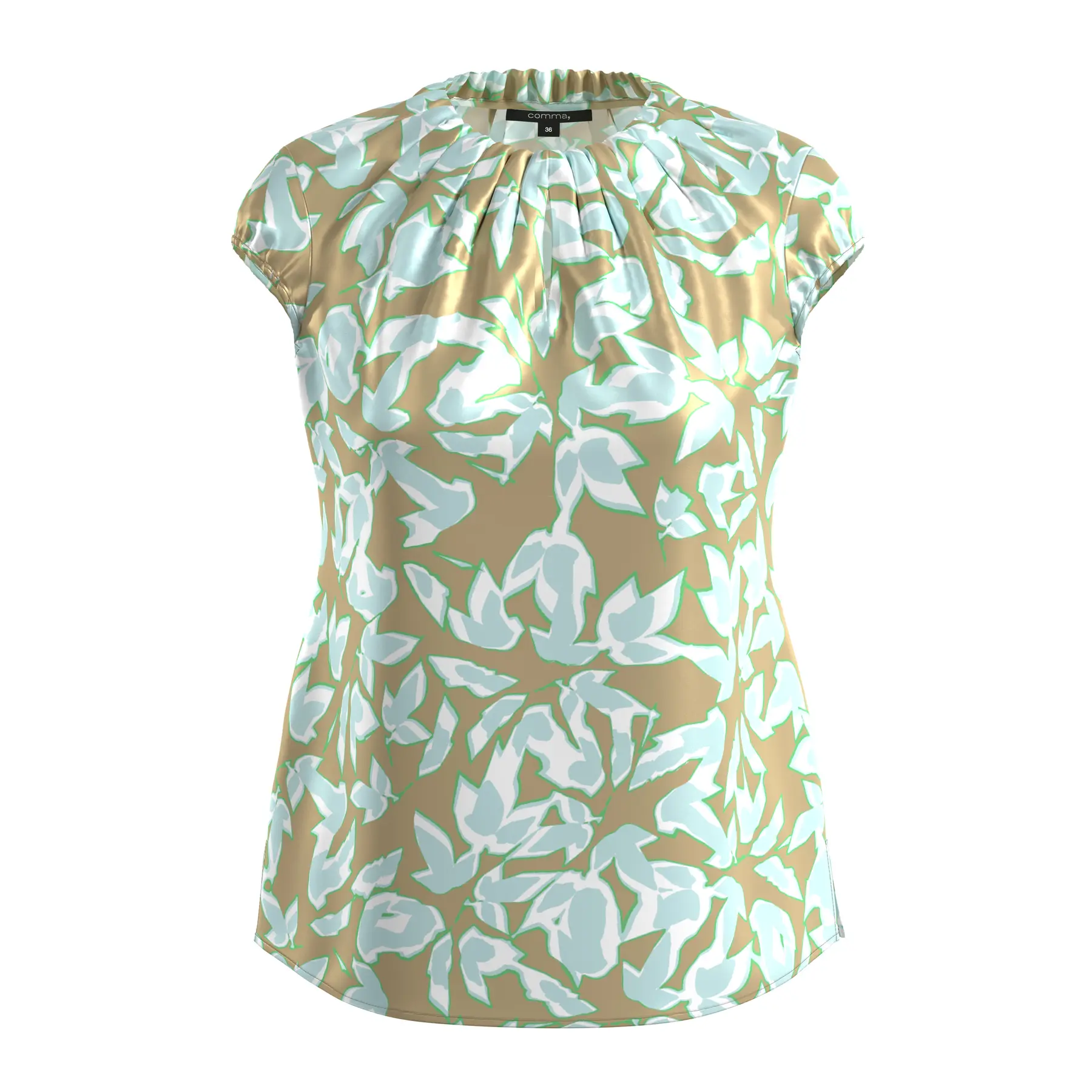 Blouse met print over de hele oppervlakte voor dames COMMA