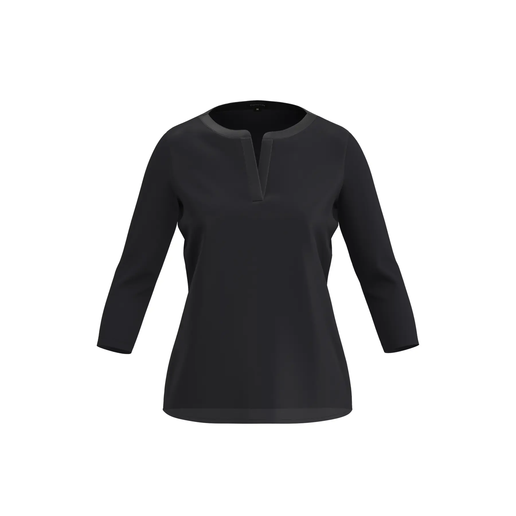 Blusa in jersey con colletto alla tunisina e maniche 3/4 donna COMMA