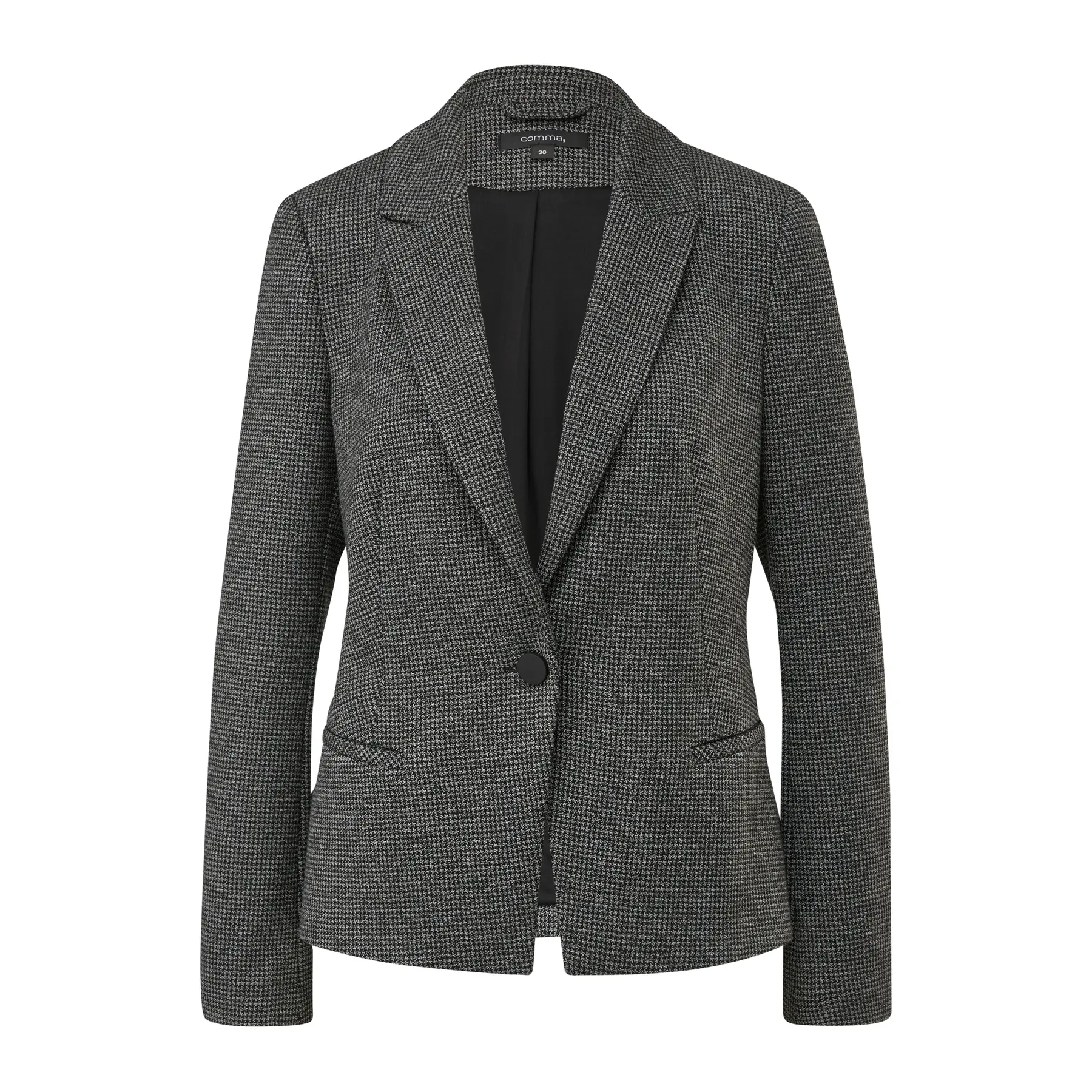 Damen Blazer mit Hahnentrittmuster COMMA
