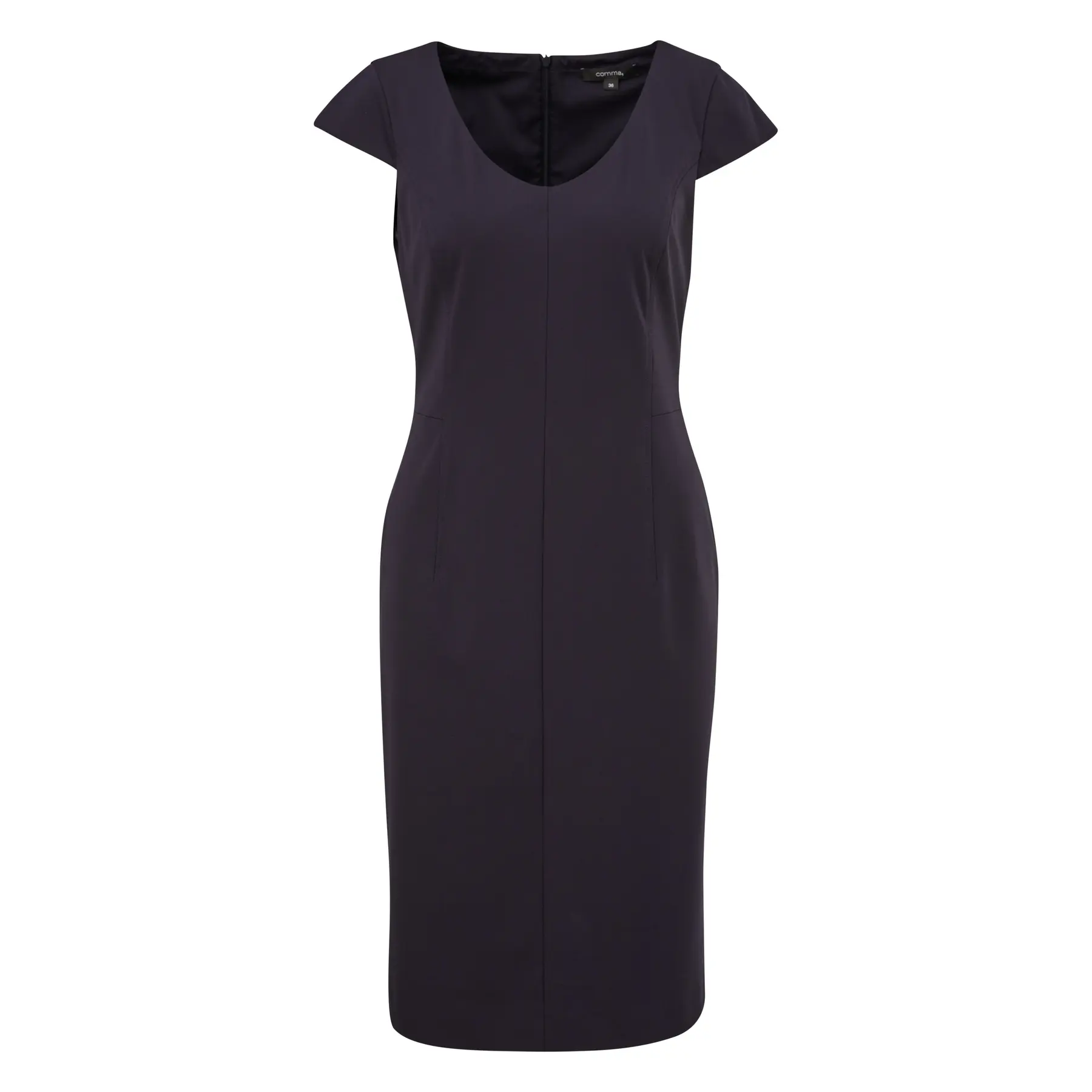 Robe corta in jersey di viscosa aderente con scollatura a V donna COMMA