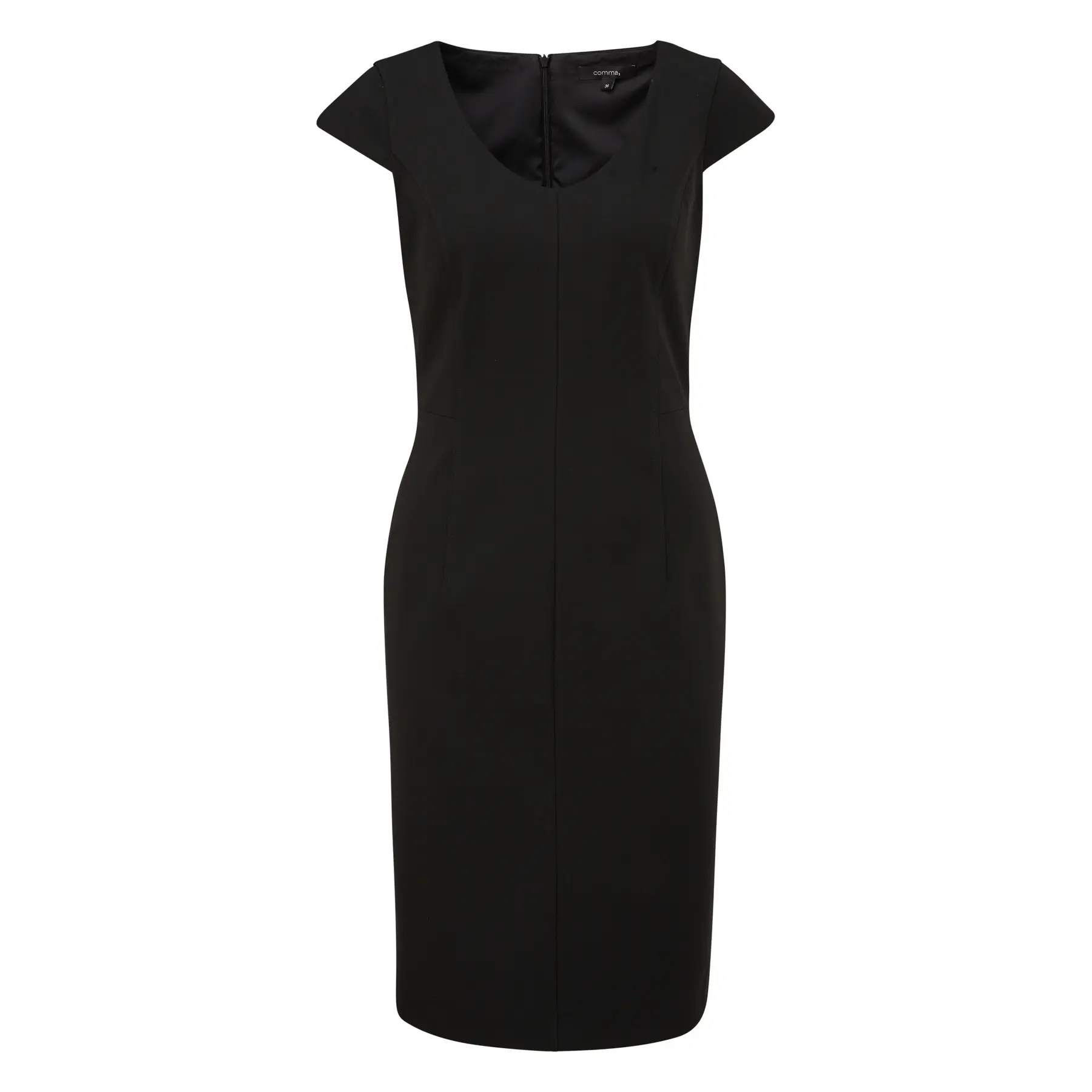 Robe corta in jersey di viscosa elasticizzata a col V donna COMMA