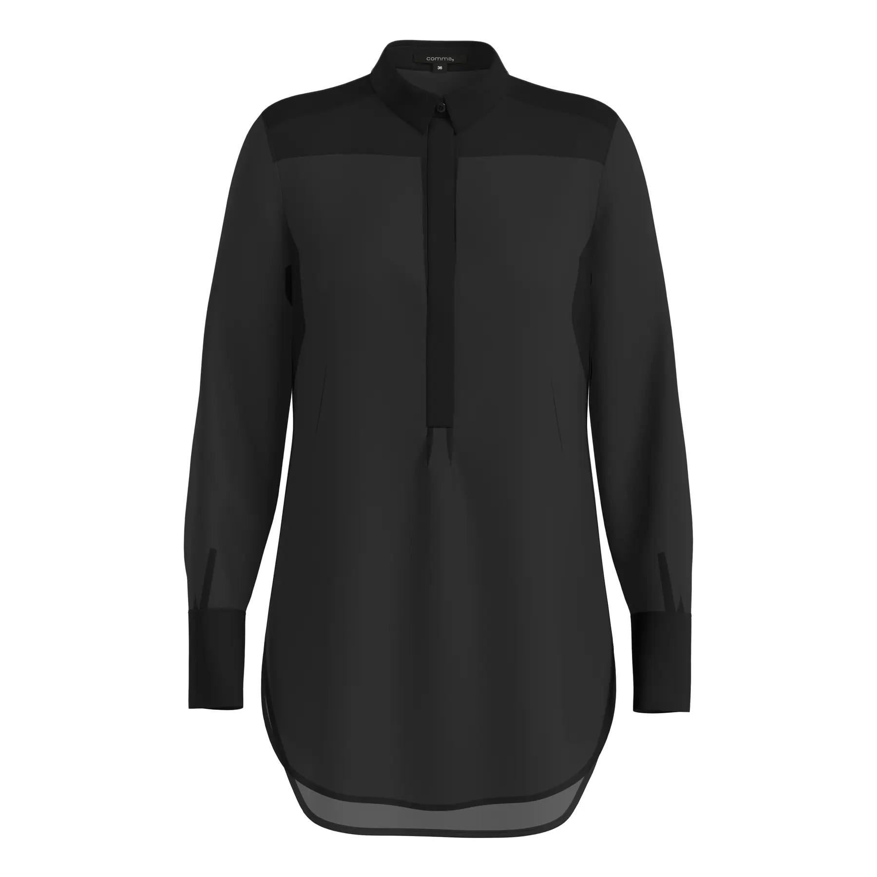 Blusa maniche lunghe in georgette di seta donna COMMA