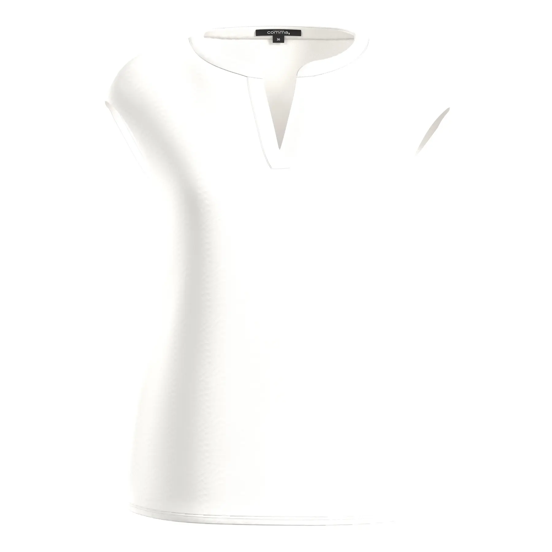 Kurzarm-Jersey-Bluse Mit Satinierter Verarbeitung Für Damen Comma