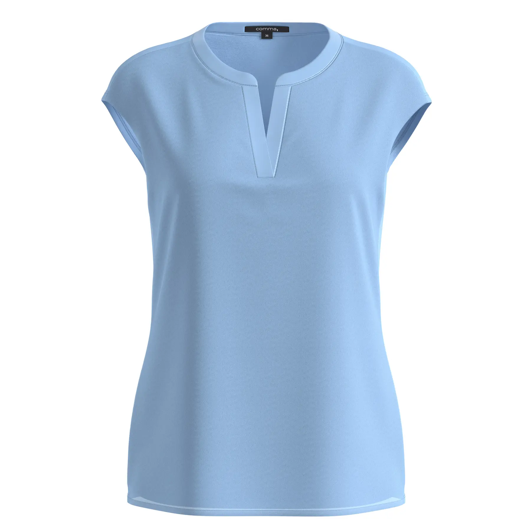 Blusa in jersey con maniche scese e bordo in raso donna COMMA