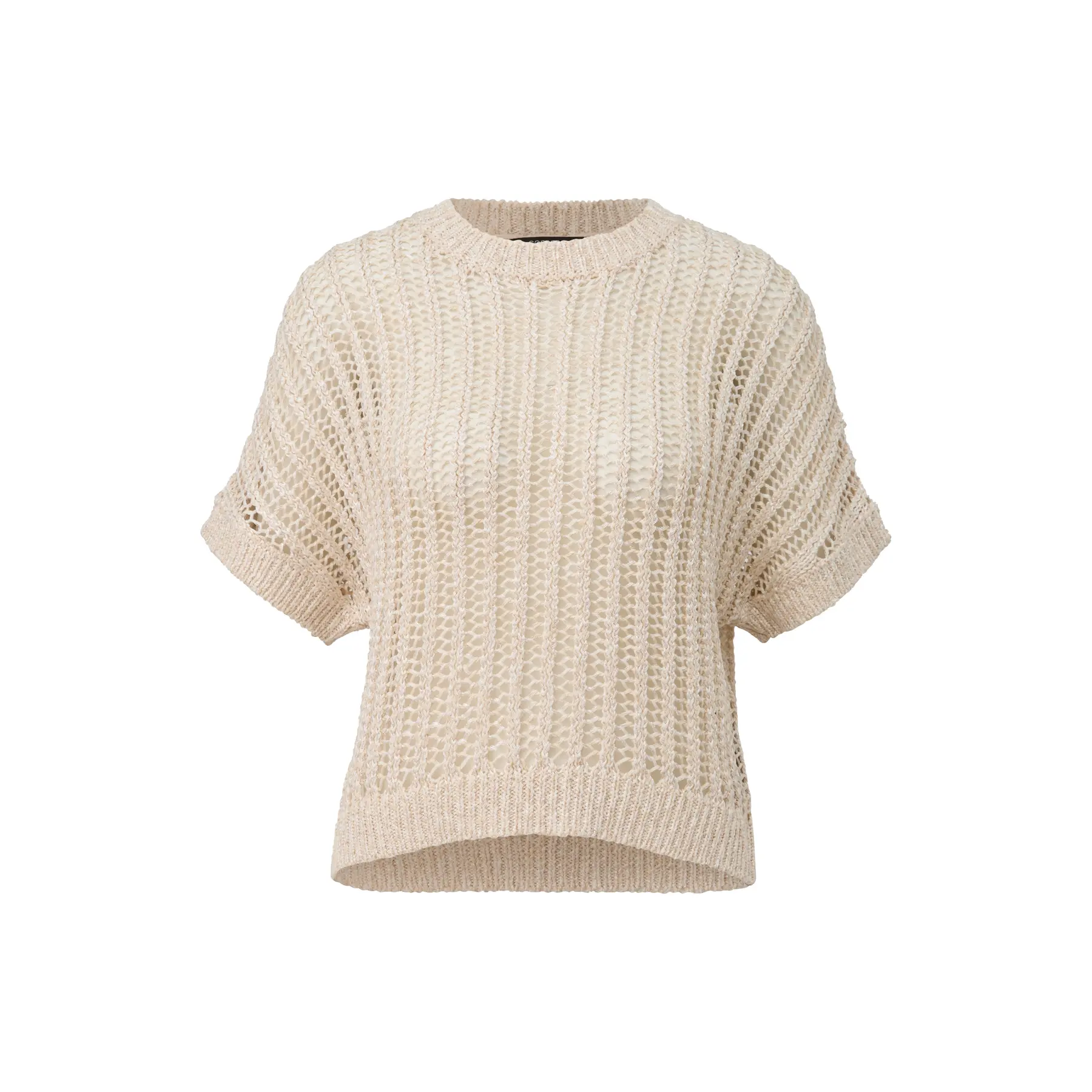 Pull ampio in maglia con paillettes maniche corte donna COMMA