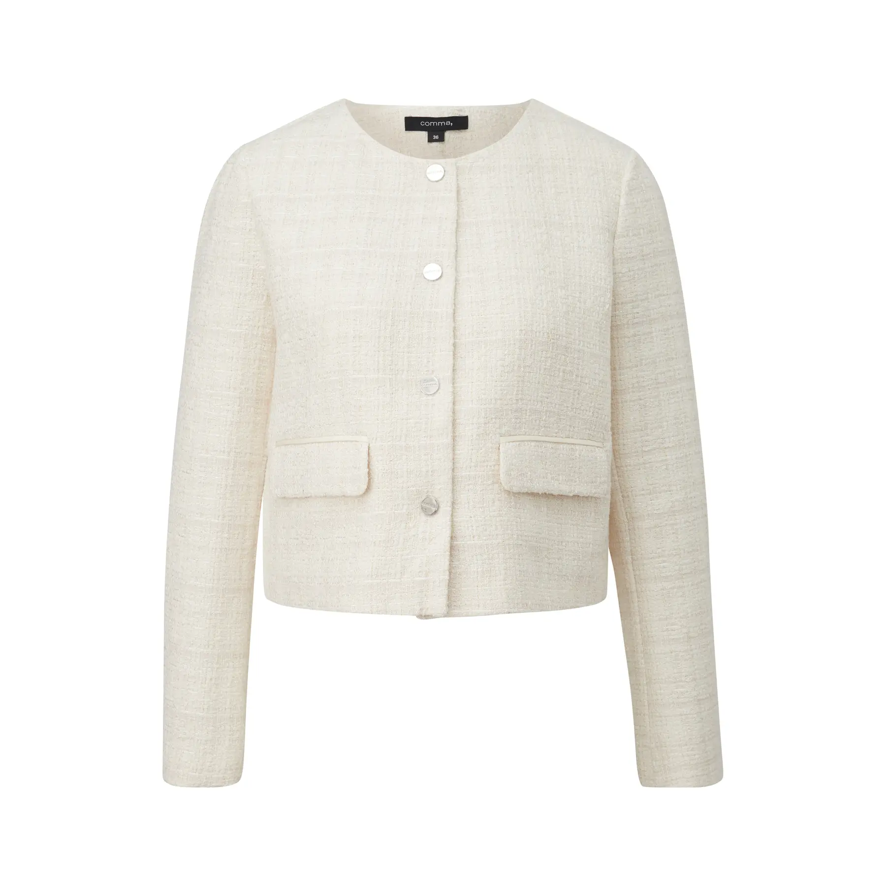 Cardigan in bouclé con chiusura a bottoni donna COMMA