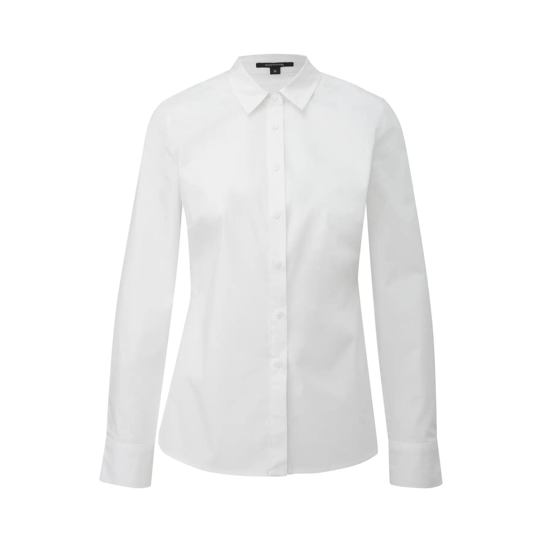Damen Langarmshirt aus stretchigem Baumwollmaterial COMMA