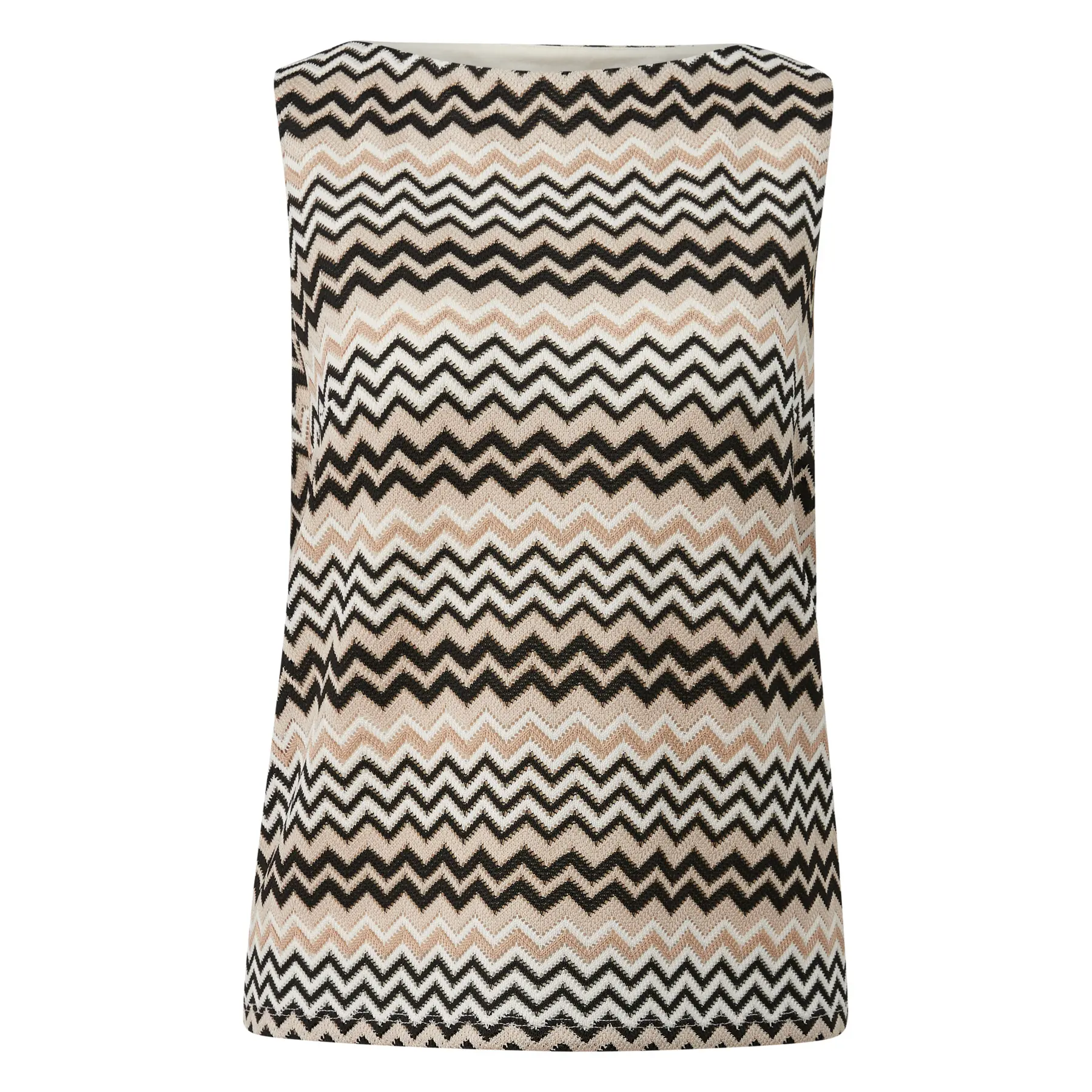 Top in rete con motivo a zigzag donna COMMA