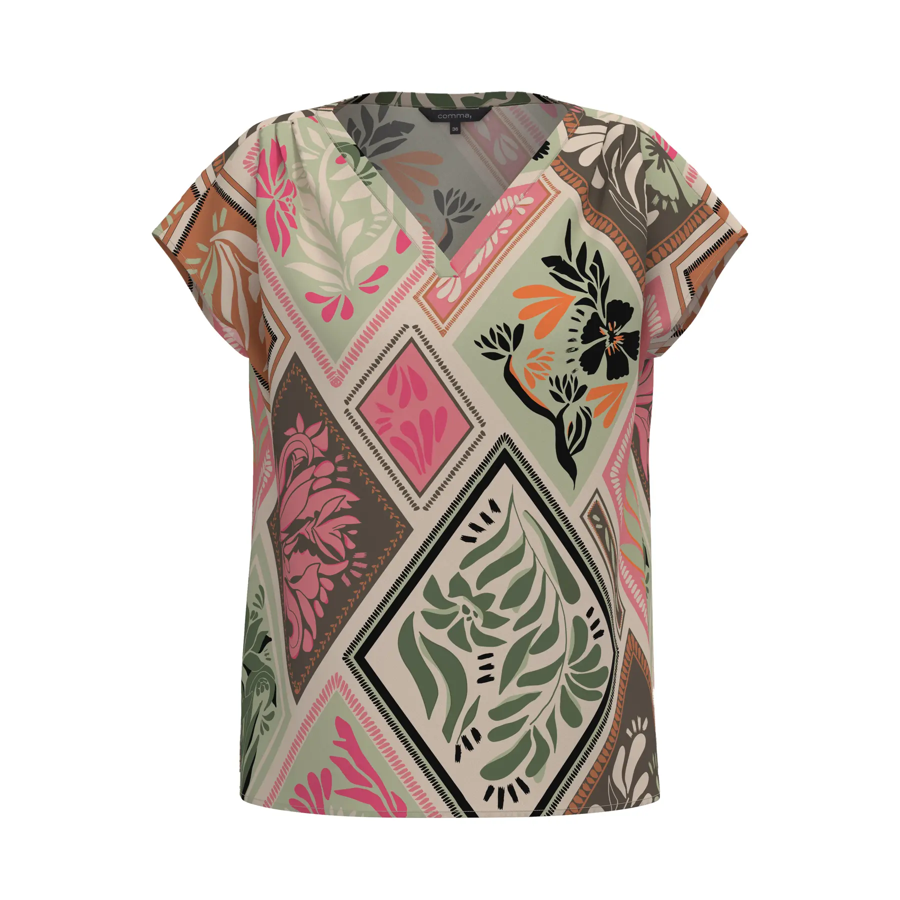 Blusa stampata a pieno donna COMMA