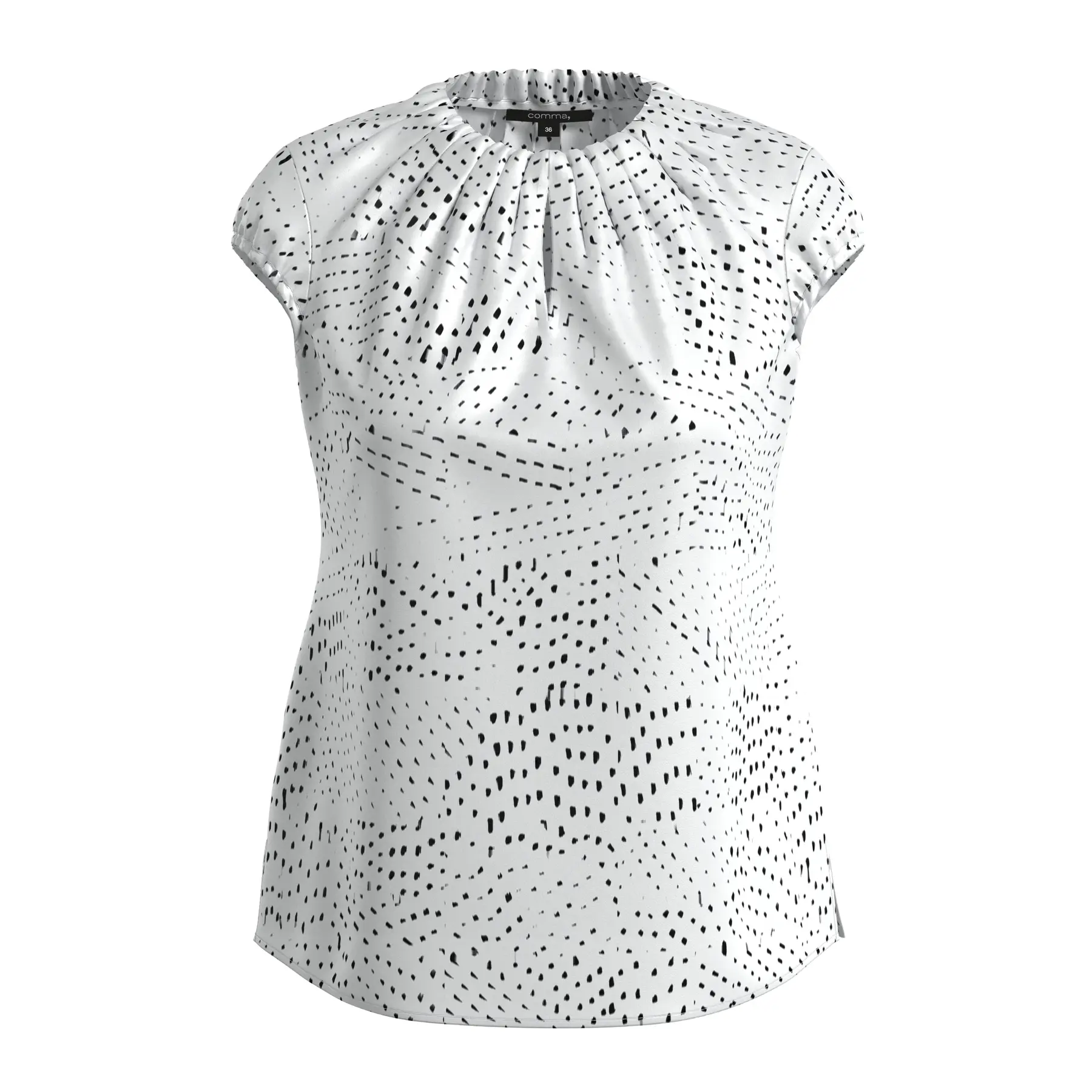 Blusa stampata in satin donna COMMA