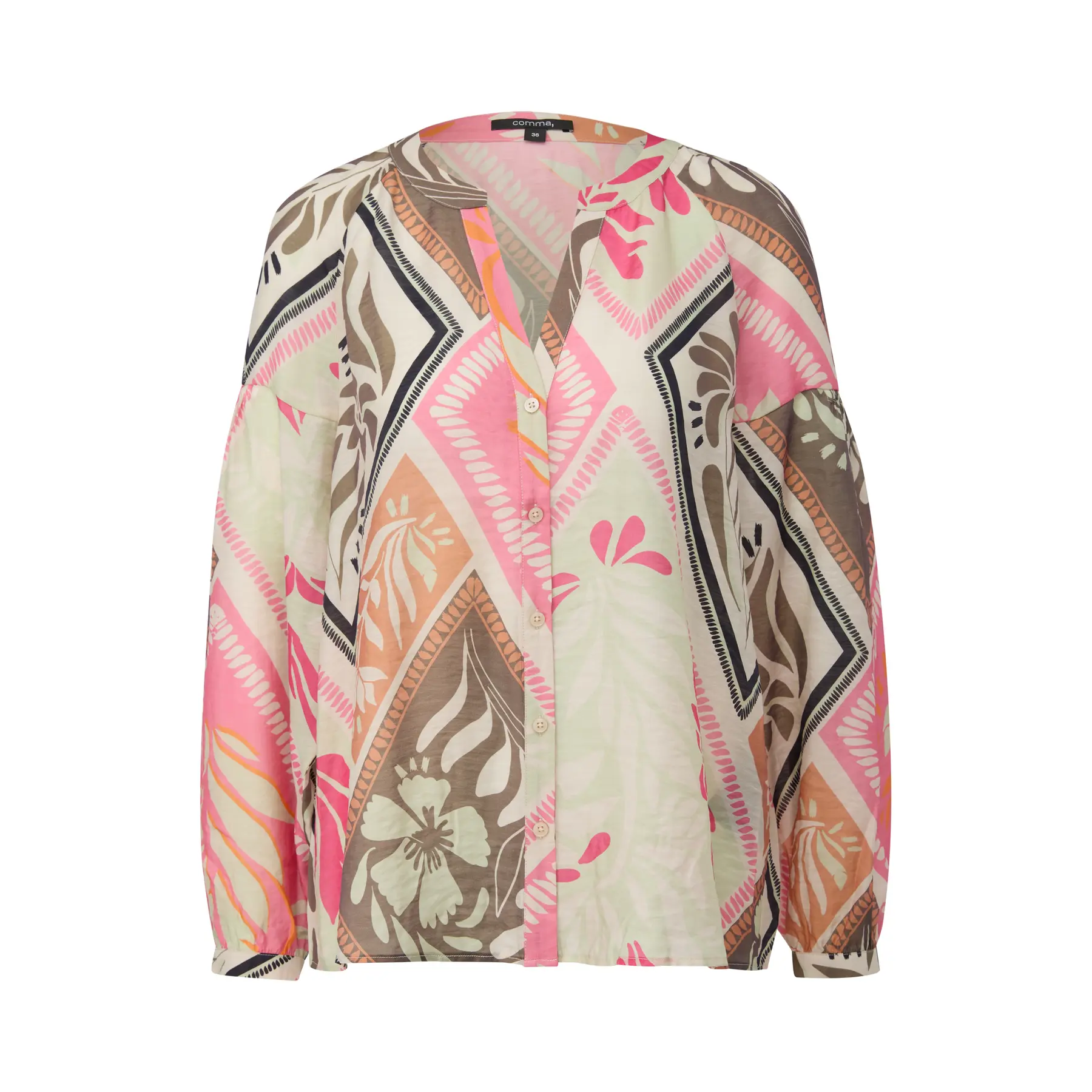 Camicia a maniche lunghe stampata donna COMMA