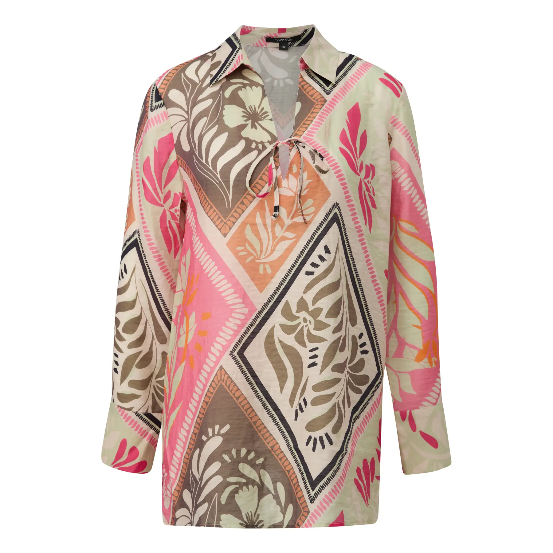 Camicia maniche lunghe fluida in viscosa donna COMMA