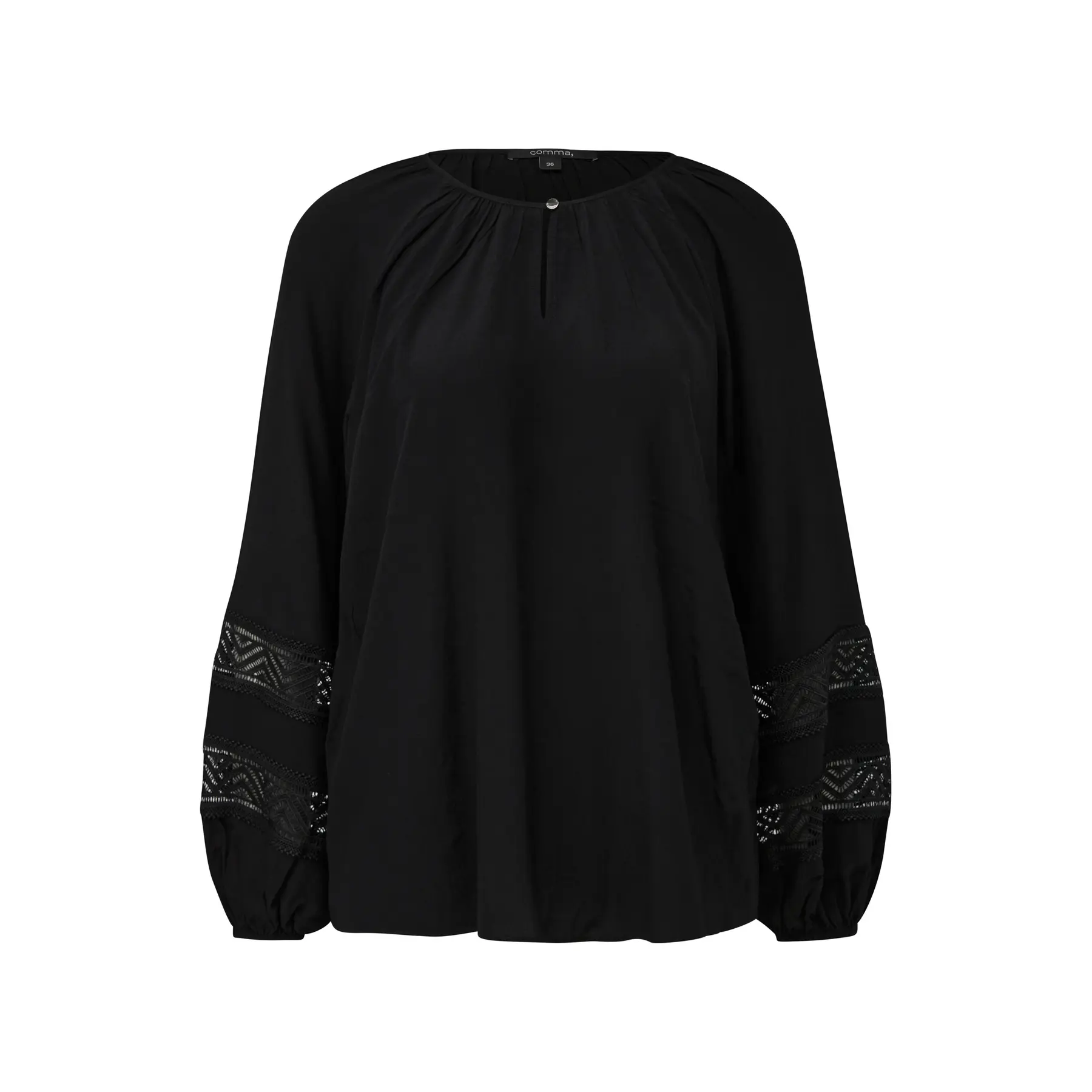 Blusa in chiffon con dettagli in pizzo donna COMMA