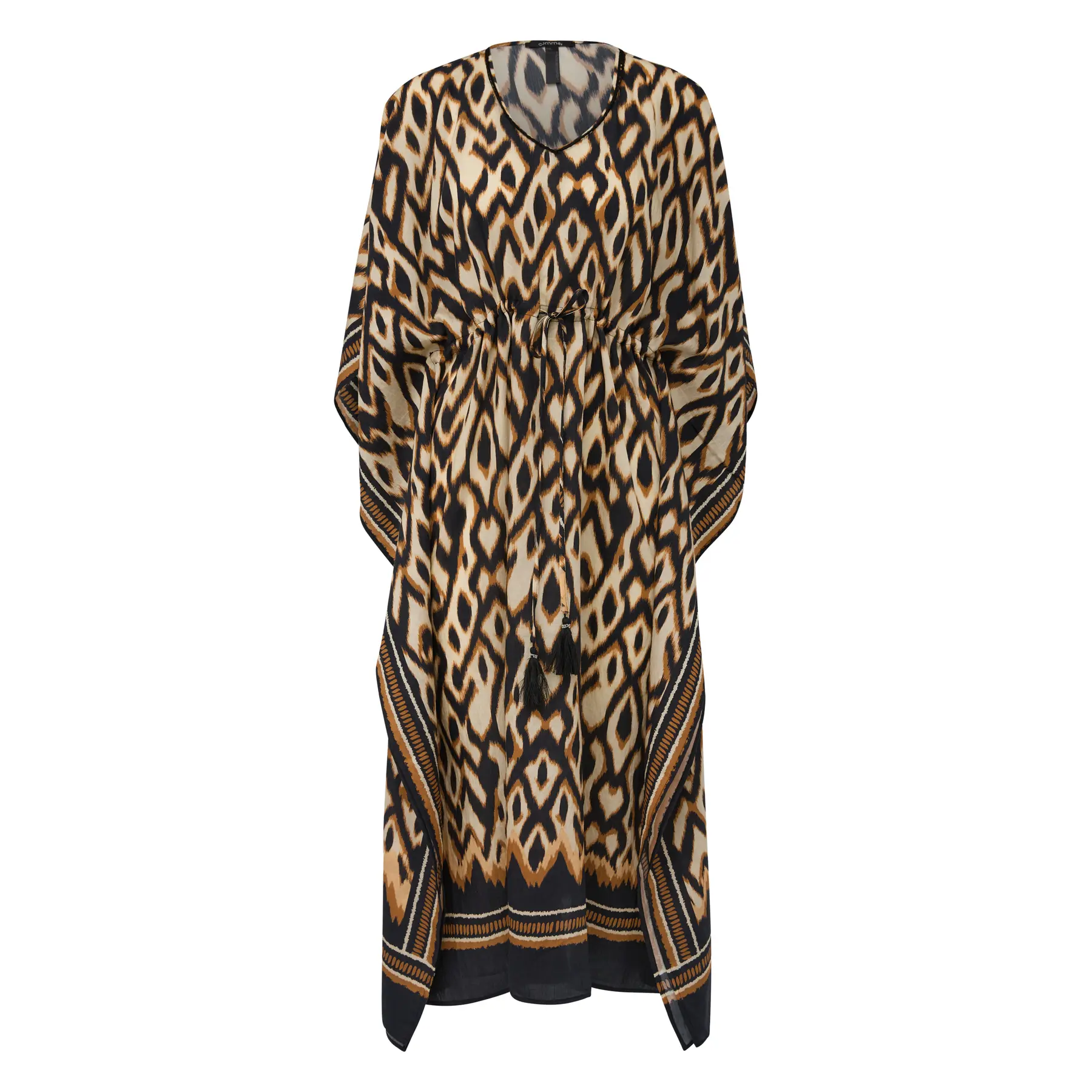 Jurk met volledige print en strikceintuur dames COMMA