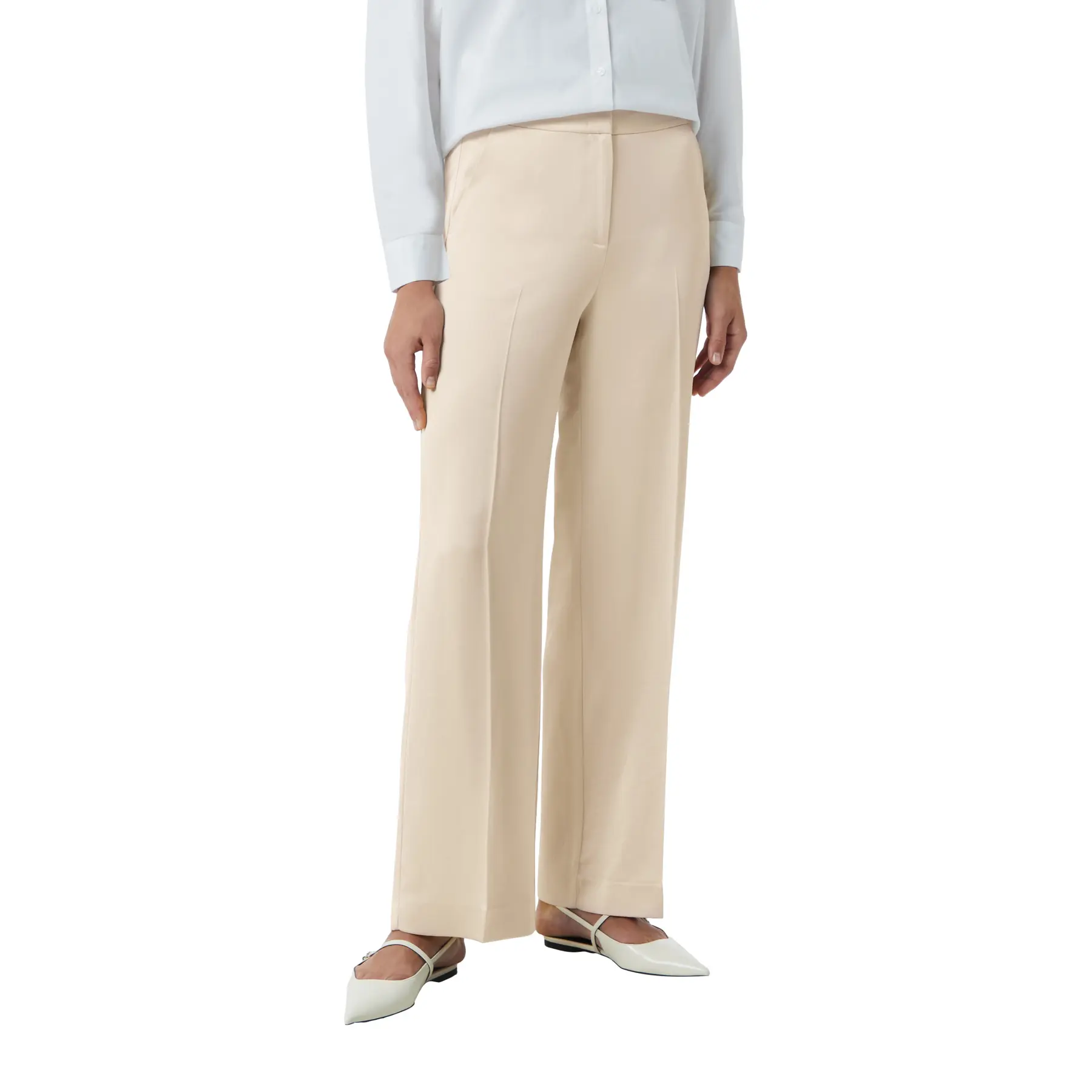 Pantalon taille élastiqué en satin femme COMMA Marlene Pantalon taille élastiqué en satin femme COMMA Marlene