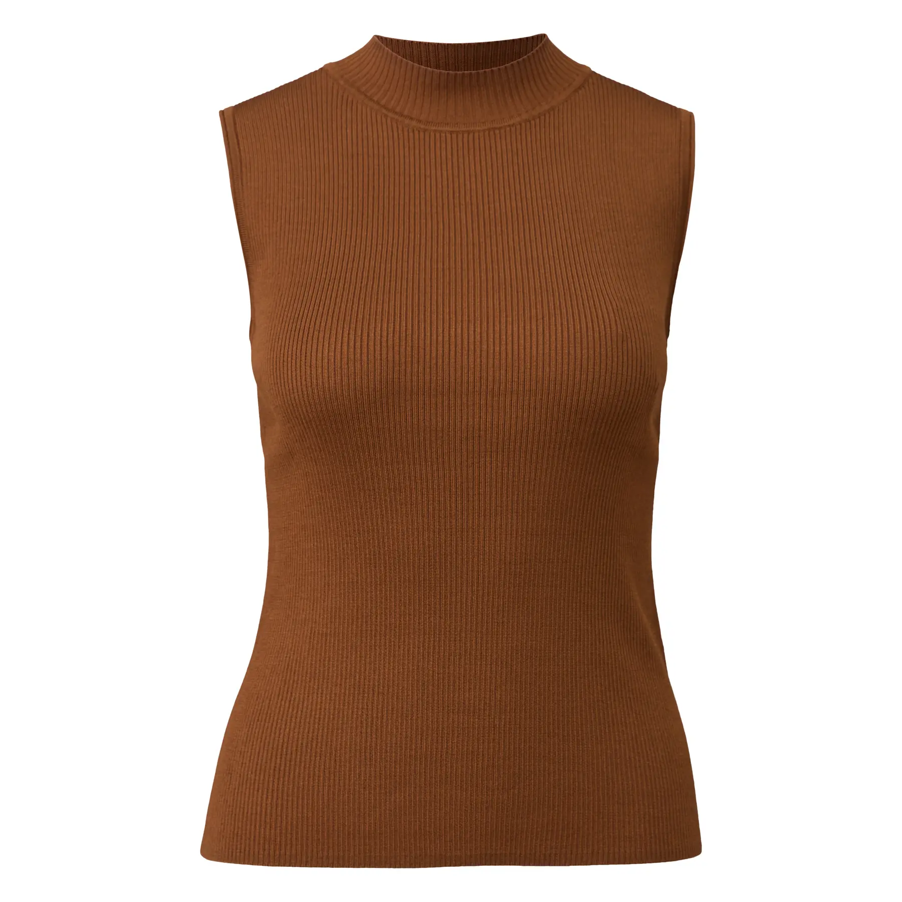 Canottiera aderente in maglia fine con collo alto donna COMMA
