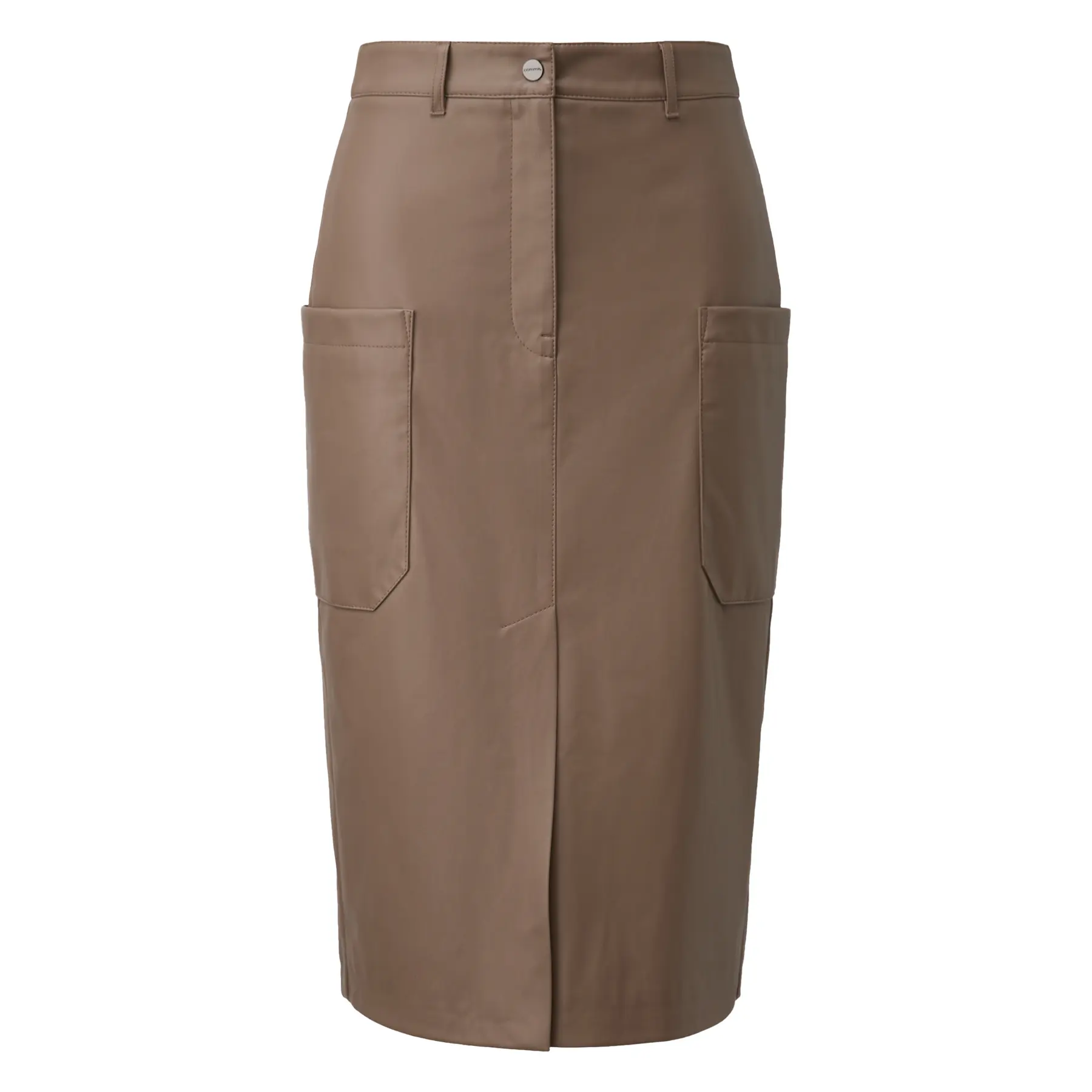 Gonna midi in similpelle con tasche applicate donna COMMA