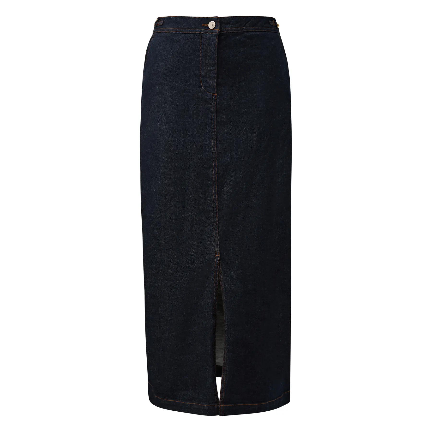 Gonna lunga in jeans con dettaglio di catena donna COMMA
