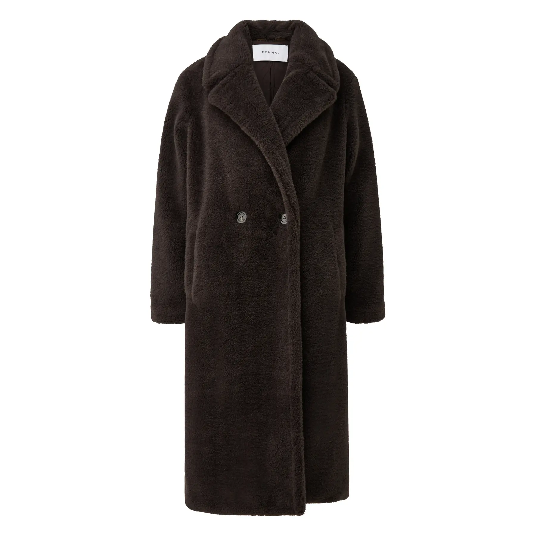 Damen Polsterstoff Sophisticated Wickelmantel mit Reverskragen COMMA