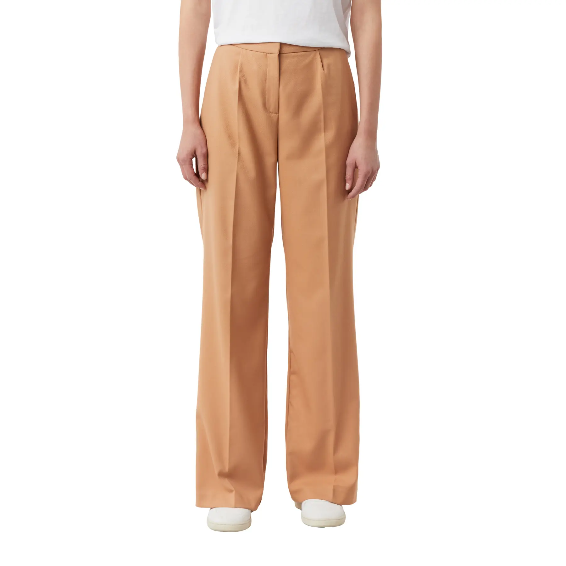 Pantalon fluide à pinces à taille haute et coupe en A femme COMMA Pantalon fluide à pinces à taille haute et coupe en A femme COMMA